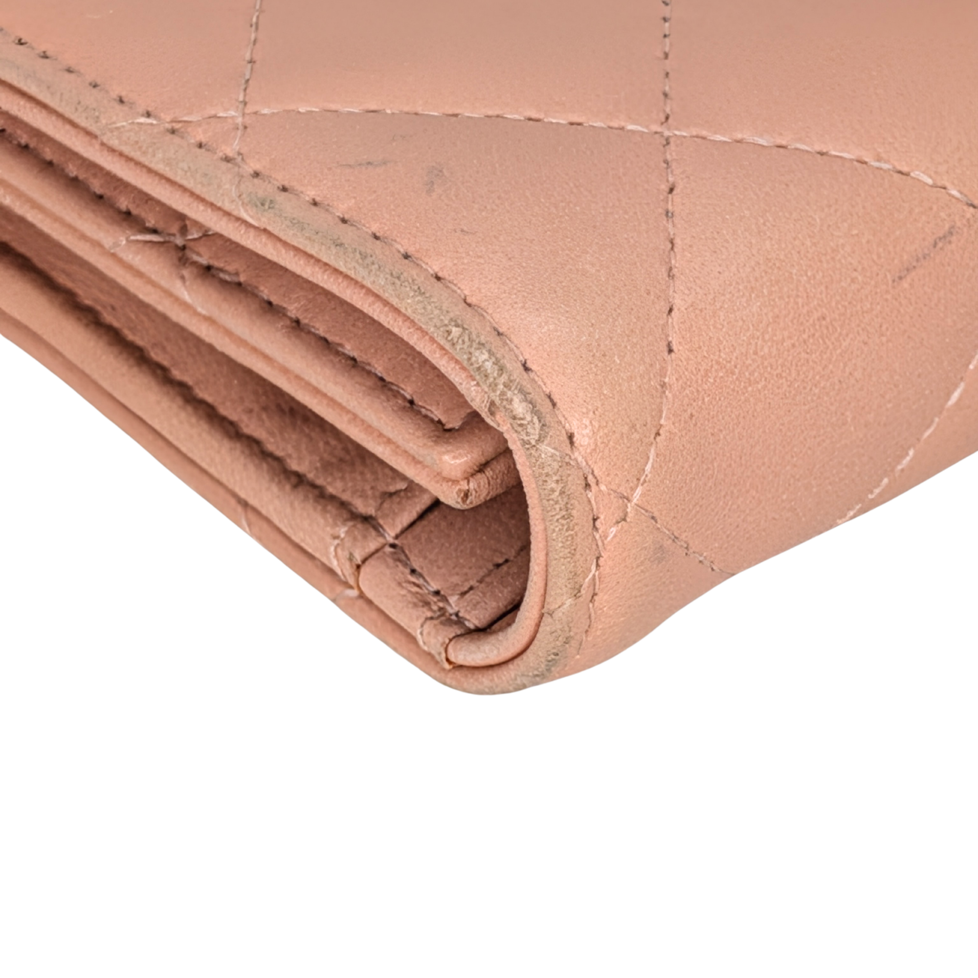 Chanel CC Flap Long Wallet Peach