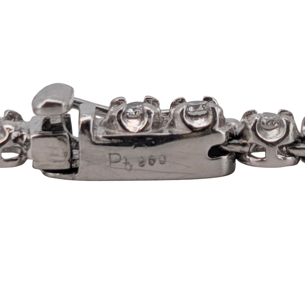 3.00Ct Natural Diamond Tennis Necklace On Platinum