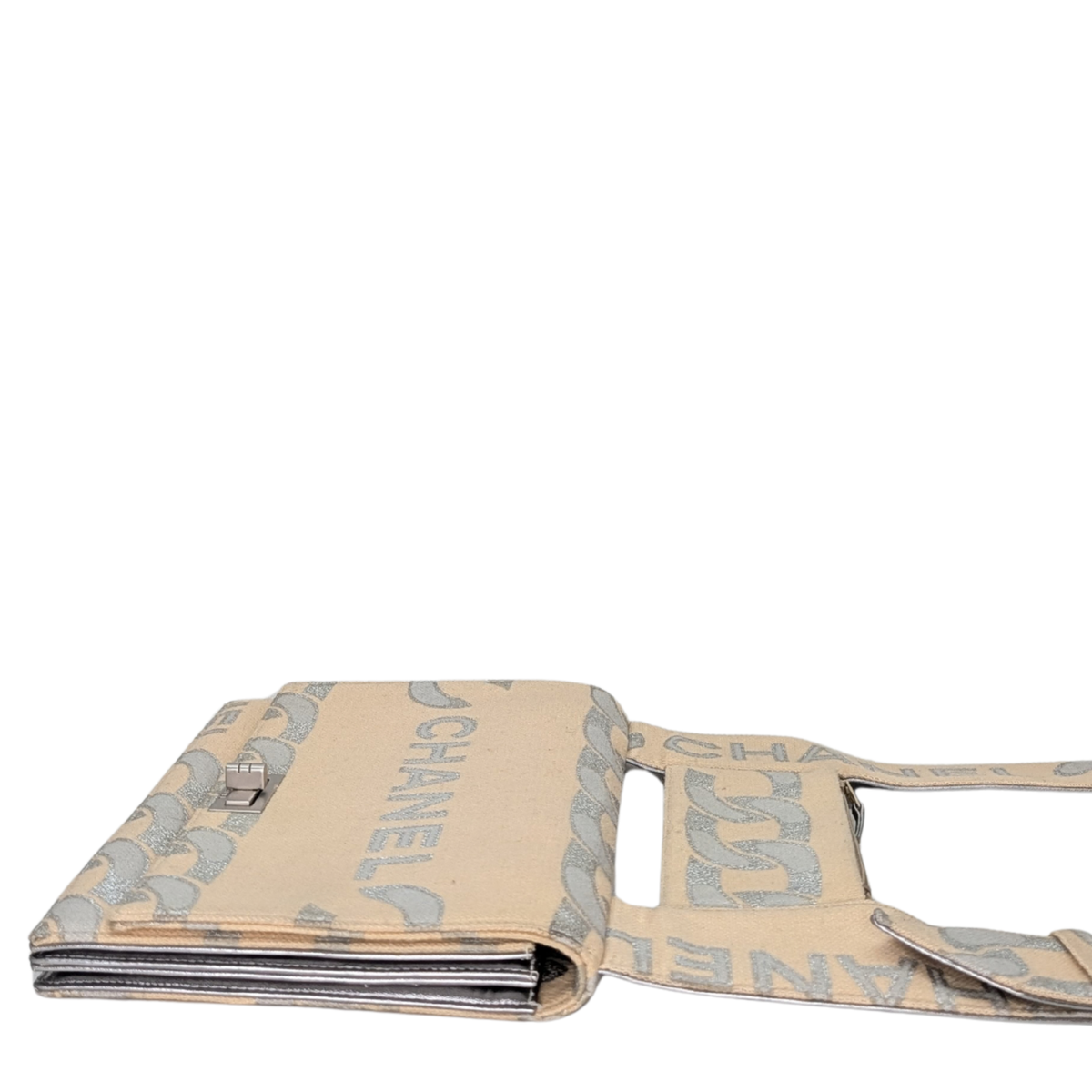 Chanel Vintage Canvas Crossbody Bag Beige