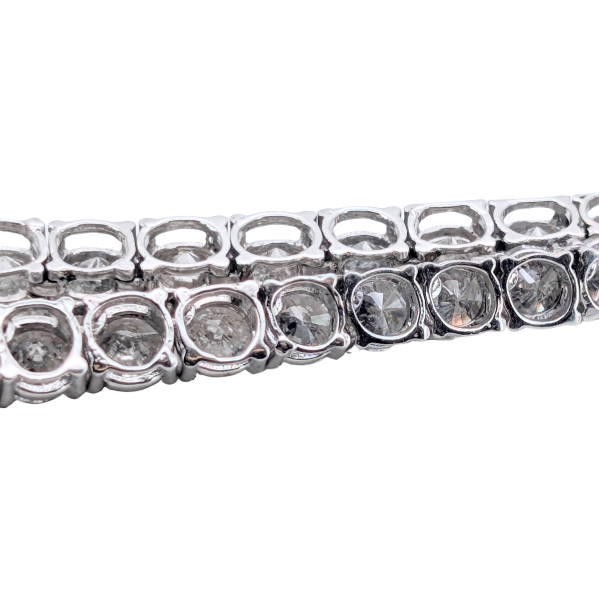 20.0Ct Natural Brilliant Diamond Graduating Tennis Necklace Platinum