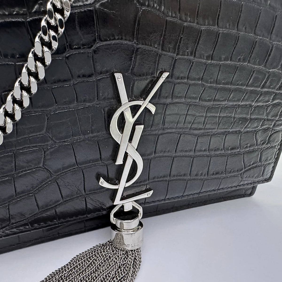 Saint Laurent Kate Shoulder Bag Leather Black - Lost Designer