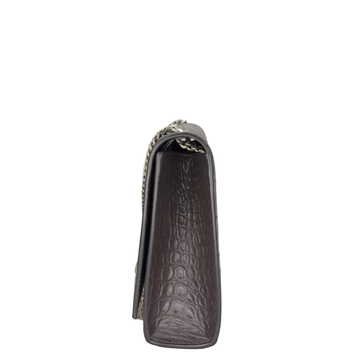 Saint Laurent Medium Croc Embossed Kate Tassel Bag