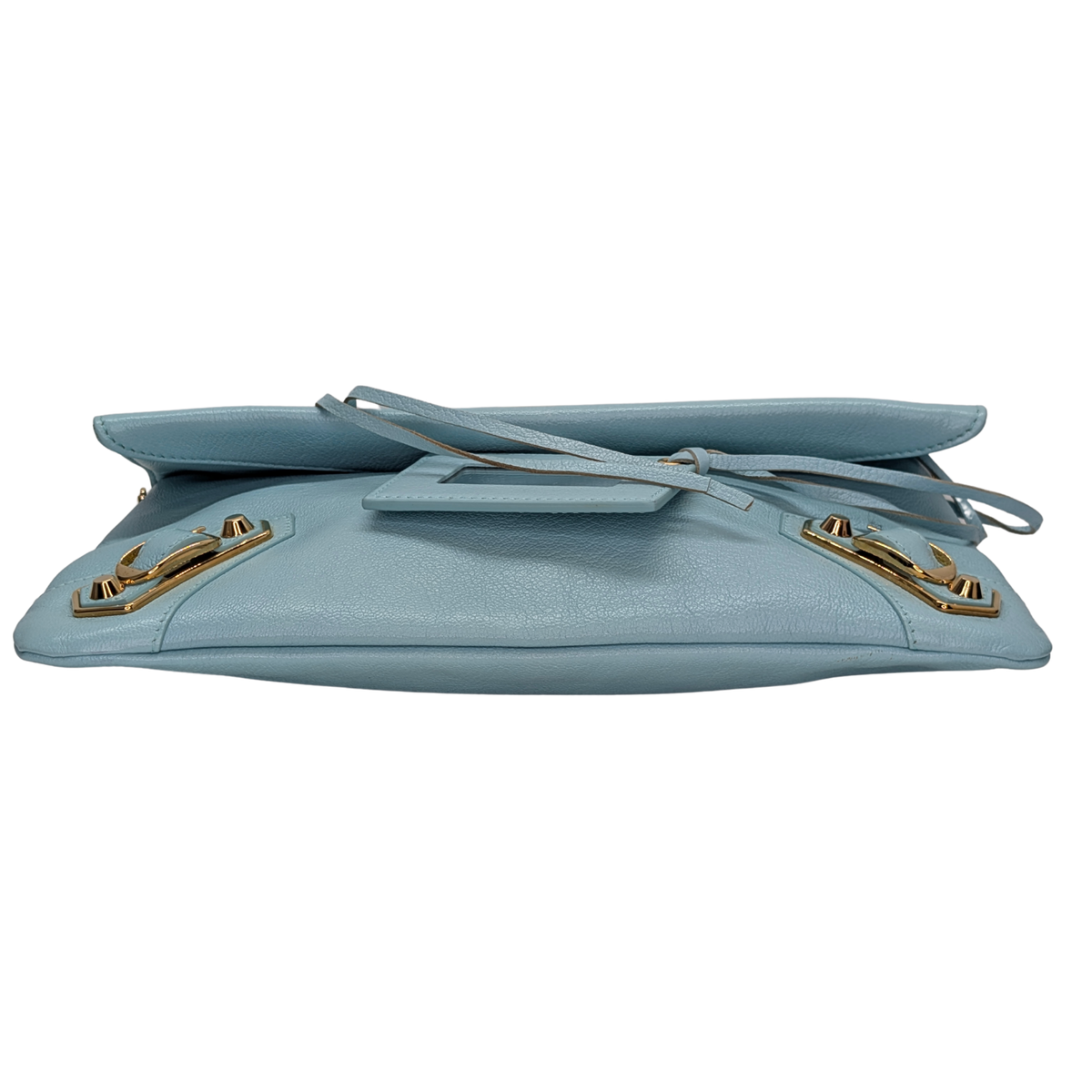 Balenciaga City Envelope Clutch Bag on chain Light Blue