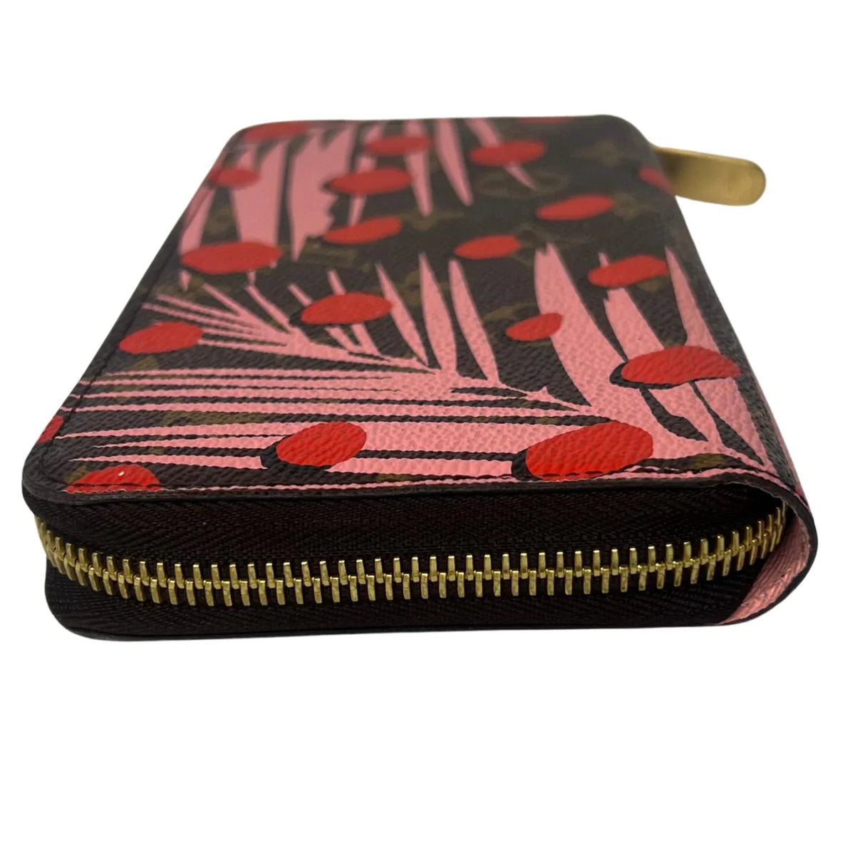 Louis Vuitton Monogram Jungle Dots Sugar Pink Poppy Zippy Clutch Wallet - Lost Designer