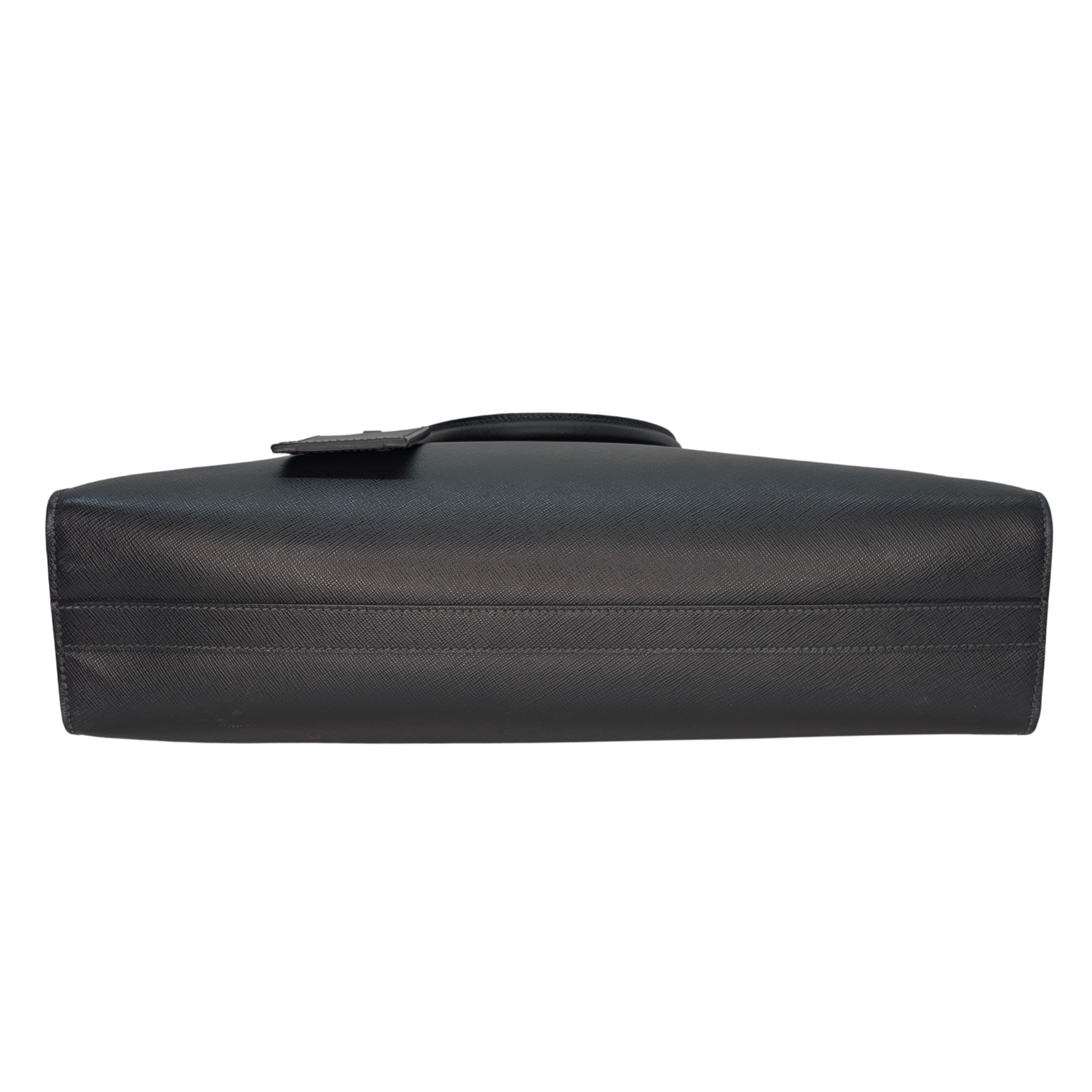 Prada Saffiano leather Briefcase Bag Black