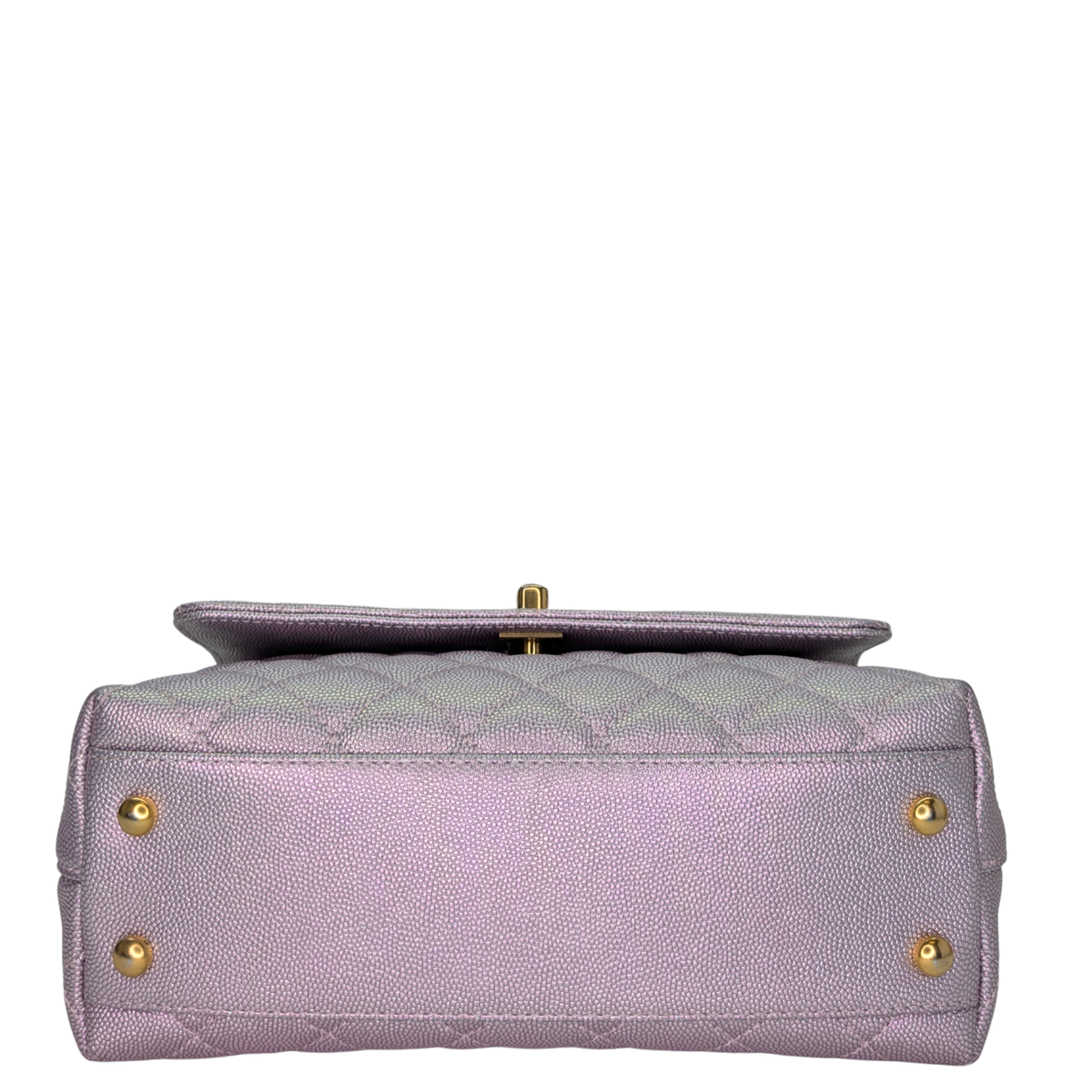 Chanel Coco Handle Small Caviar Iridescent Purple Bag