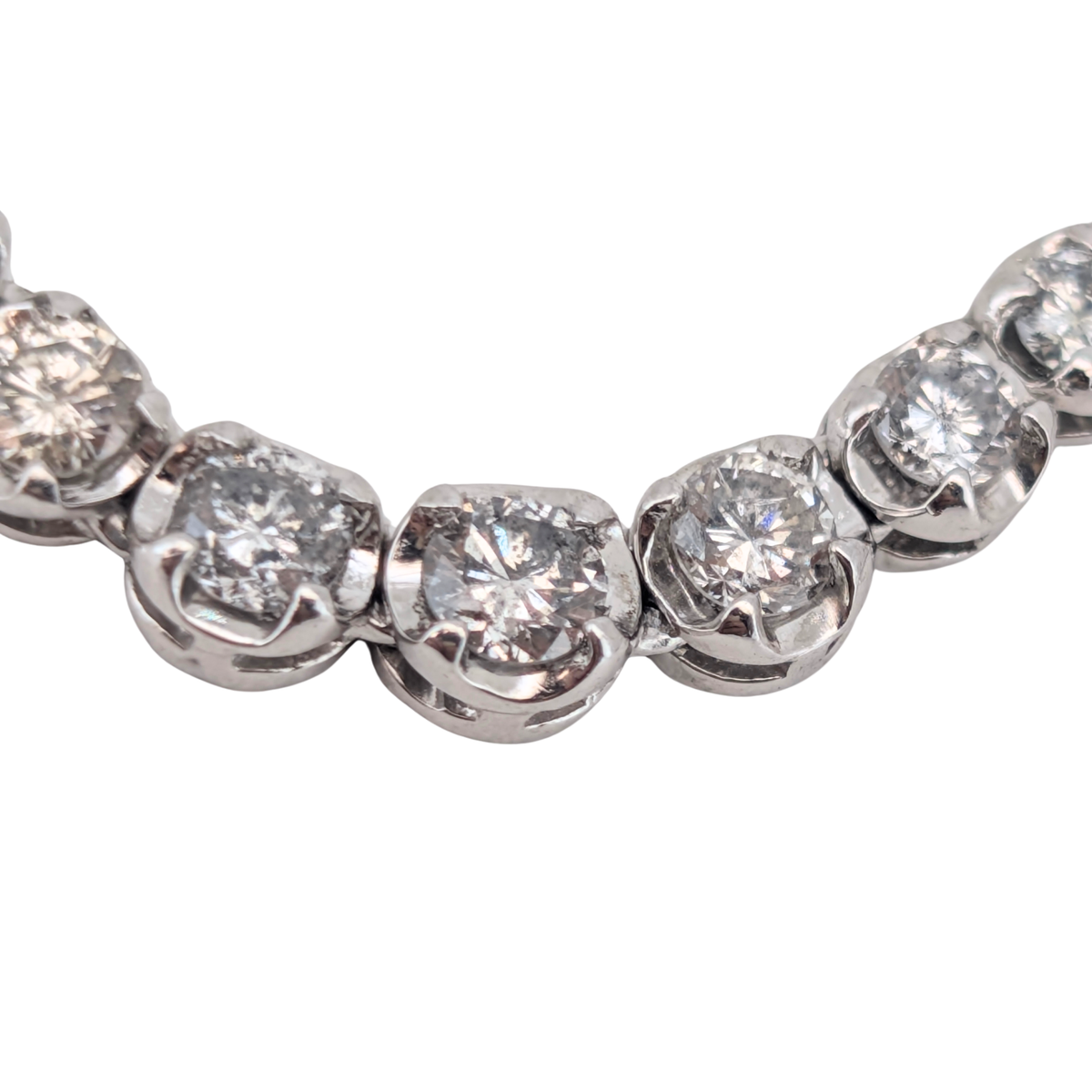 3.00Ct Natural Diamond Tennis Necklace On Platinum