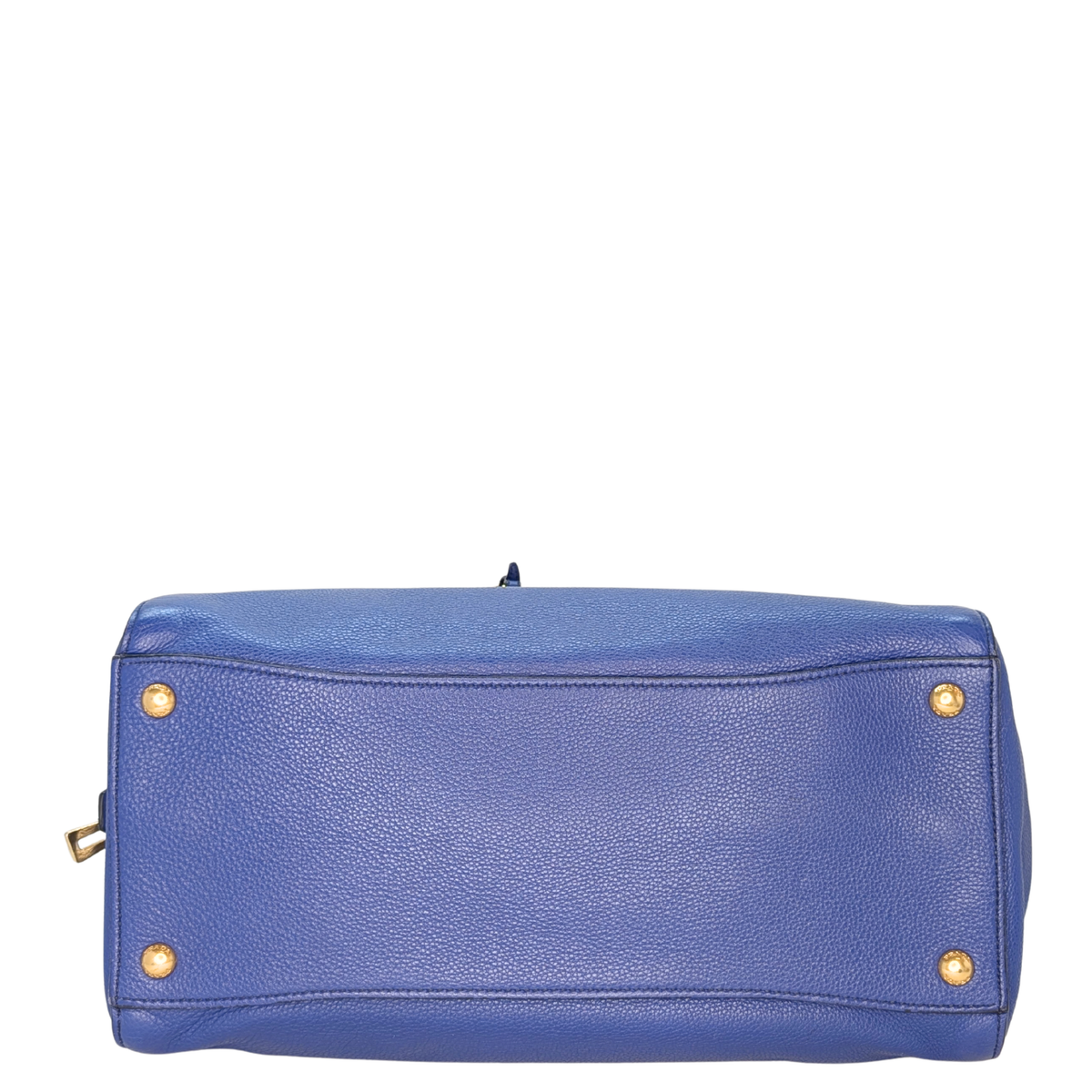 Prada Vitello Daino Leather Tote Bag Blue