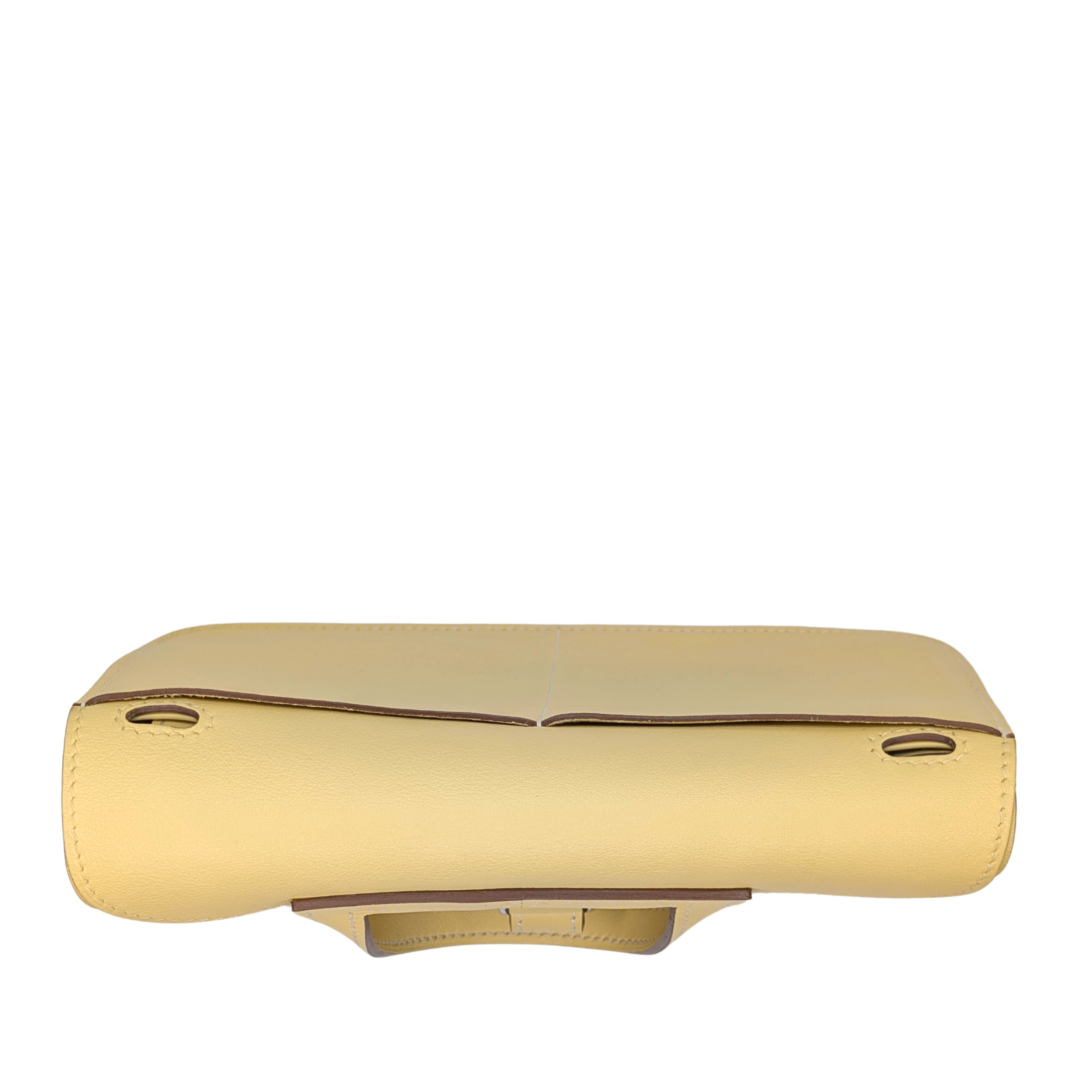 Hermes Mini Halzan 22 Swift Jaune Poussin SHW ختم X