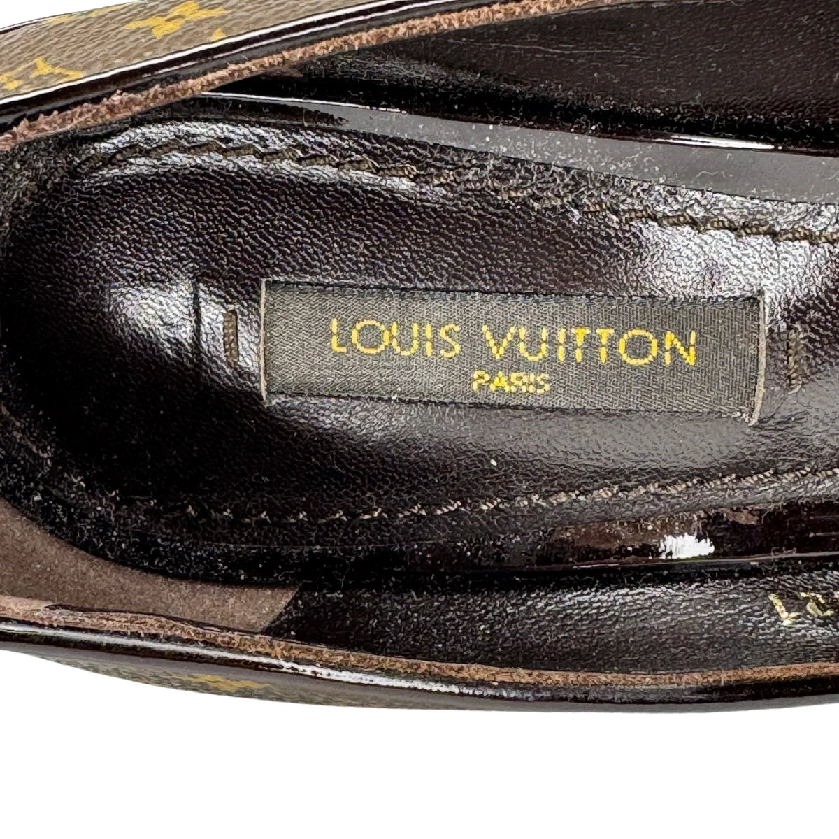 Louis Vuitton Monogram Cork Rivoli Platform Heels – Size 35 - Lost Designer