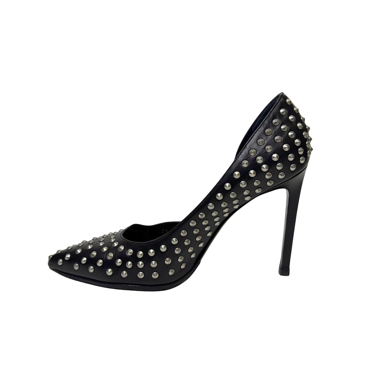 Saint Laurent Leather Printed Rock stud D'Orsay Pumps - Lost Designer