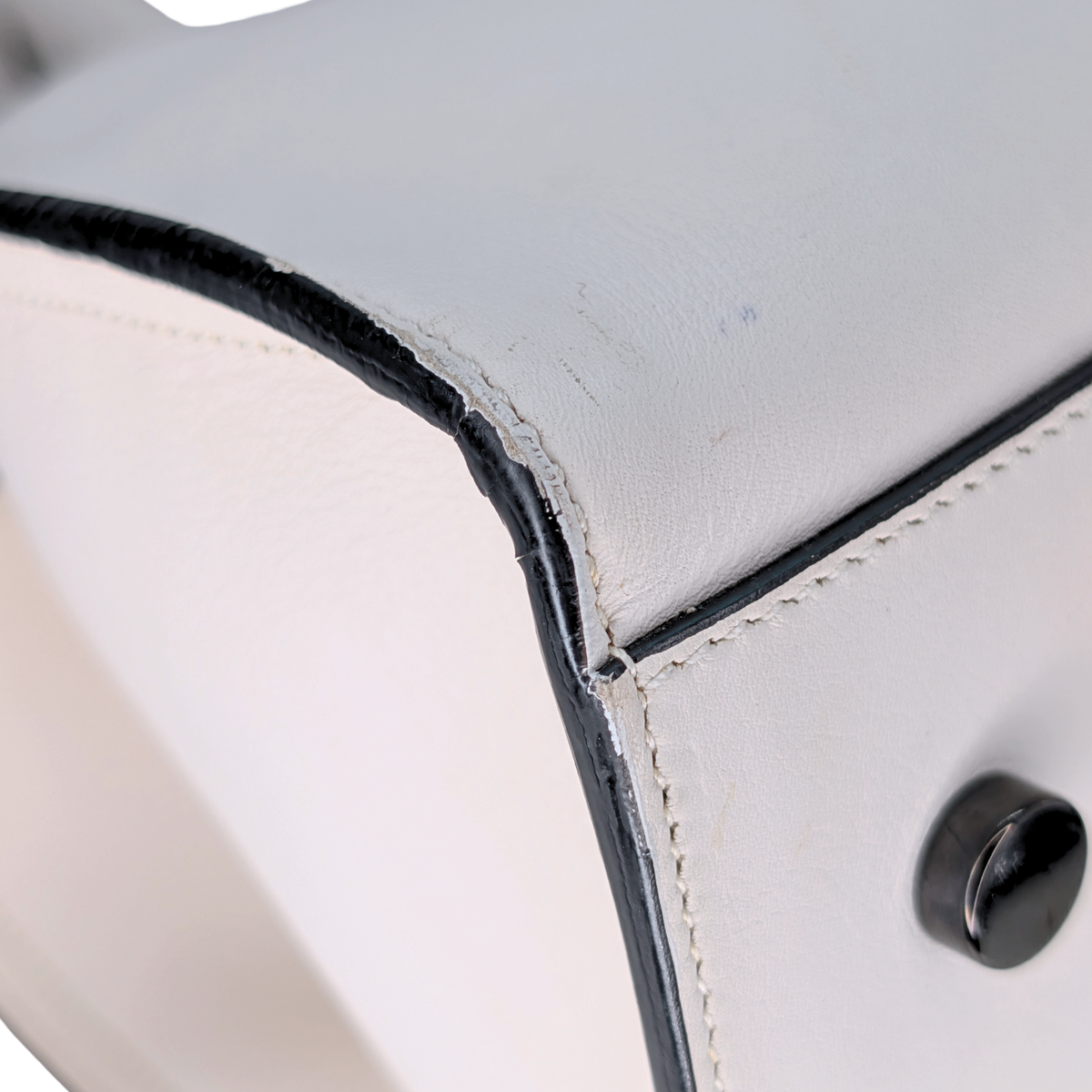 Saint Laurent Monogram Cabas Leather White