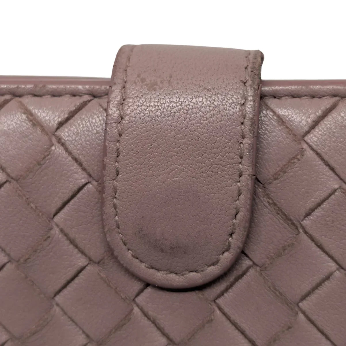 Bottega Veneta Intreciatto Vintage Wallet Leather Pink - Lost Designer