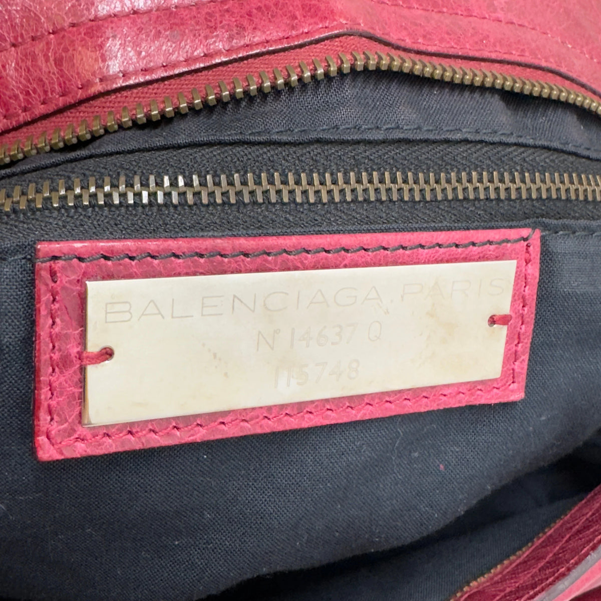 Balenciaga City Bag Small Leather Wine Red - Lost Designer