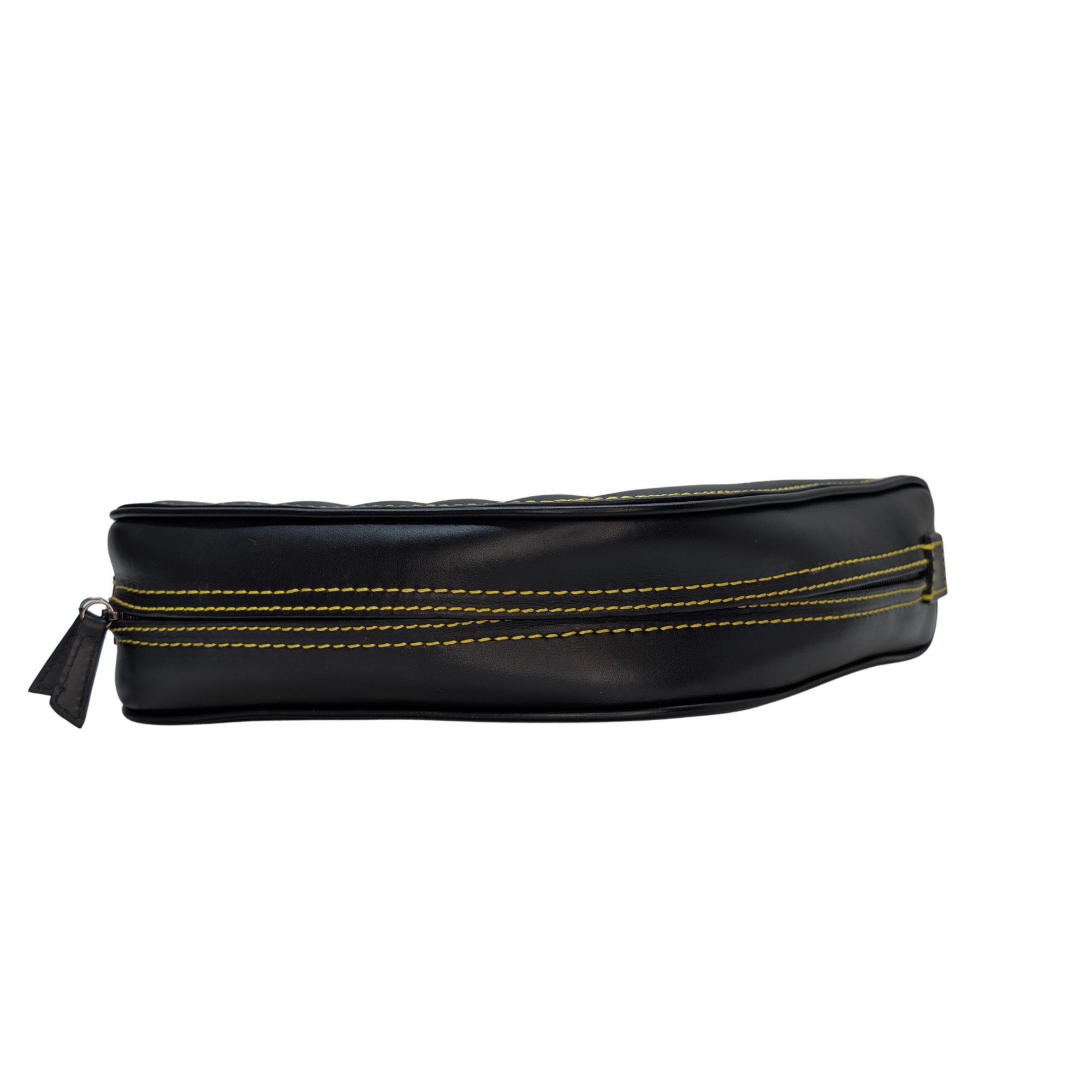 Balenciaga Quilted Car Clutch S Black And Yellow