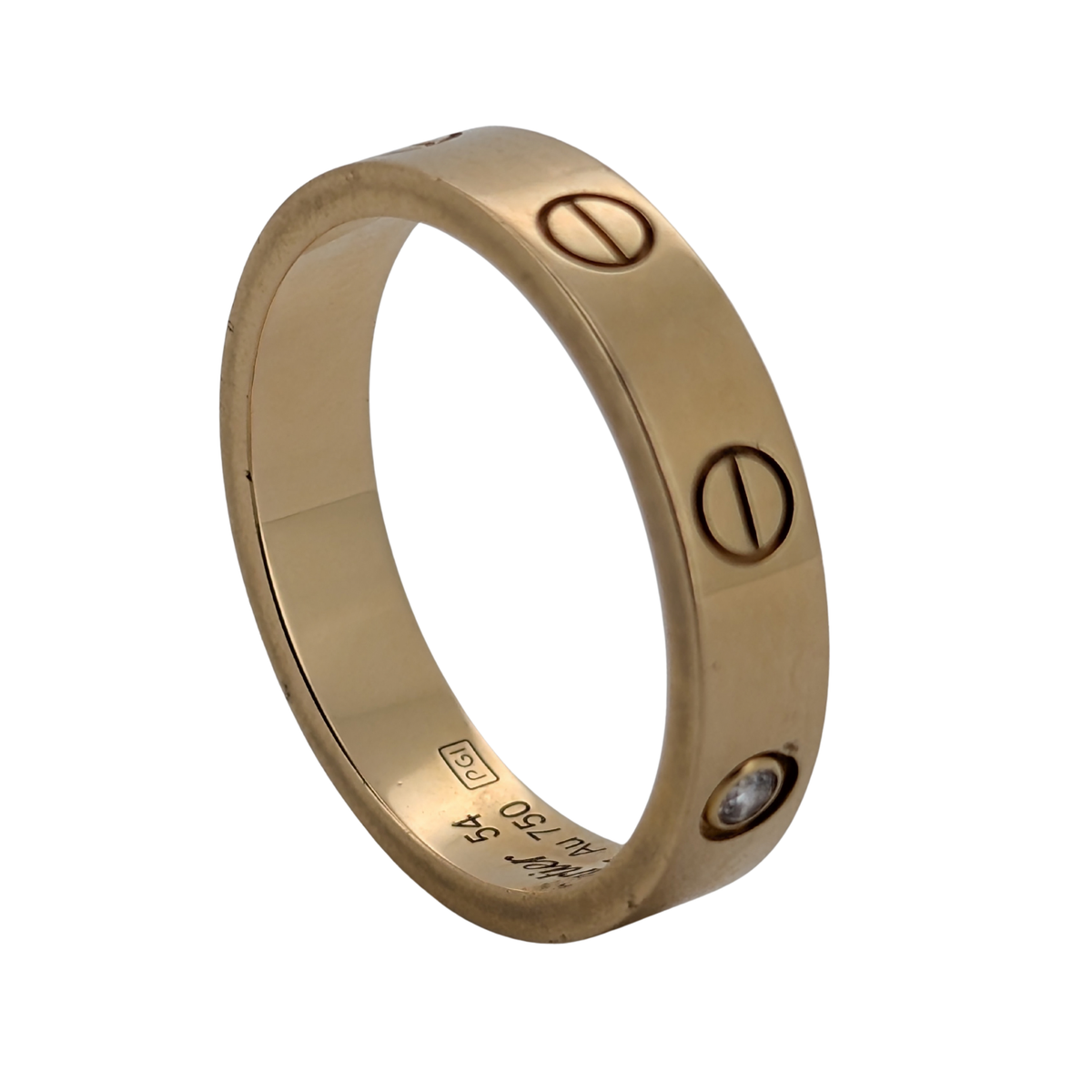 Cartier Love Ring Small Model 1 Diamond 18k Gold 54