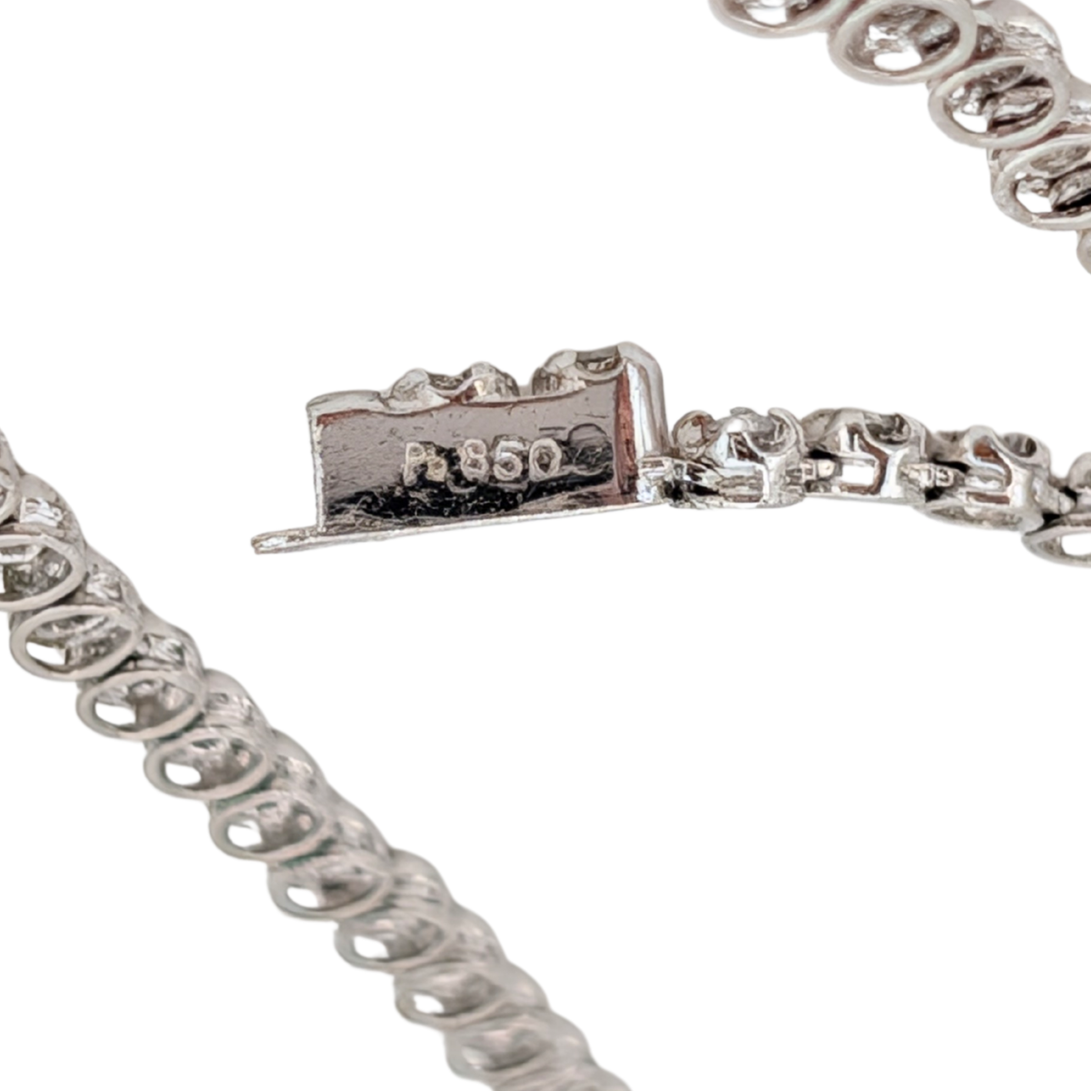 3.00Ct Natural Diamond Tennis Necklace on Platinum