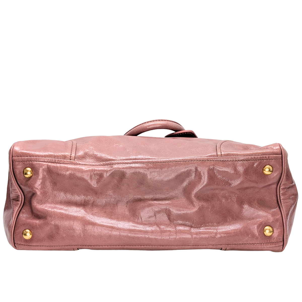 Prada Vitello Shine Shopping Tote Bag Dusky Rose