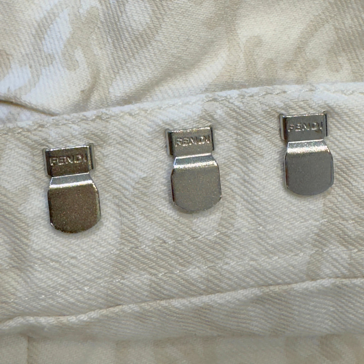 Fendi Denim Setup Shorts White 38 - Lost Designer