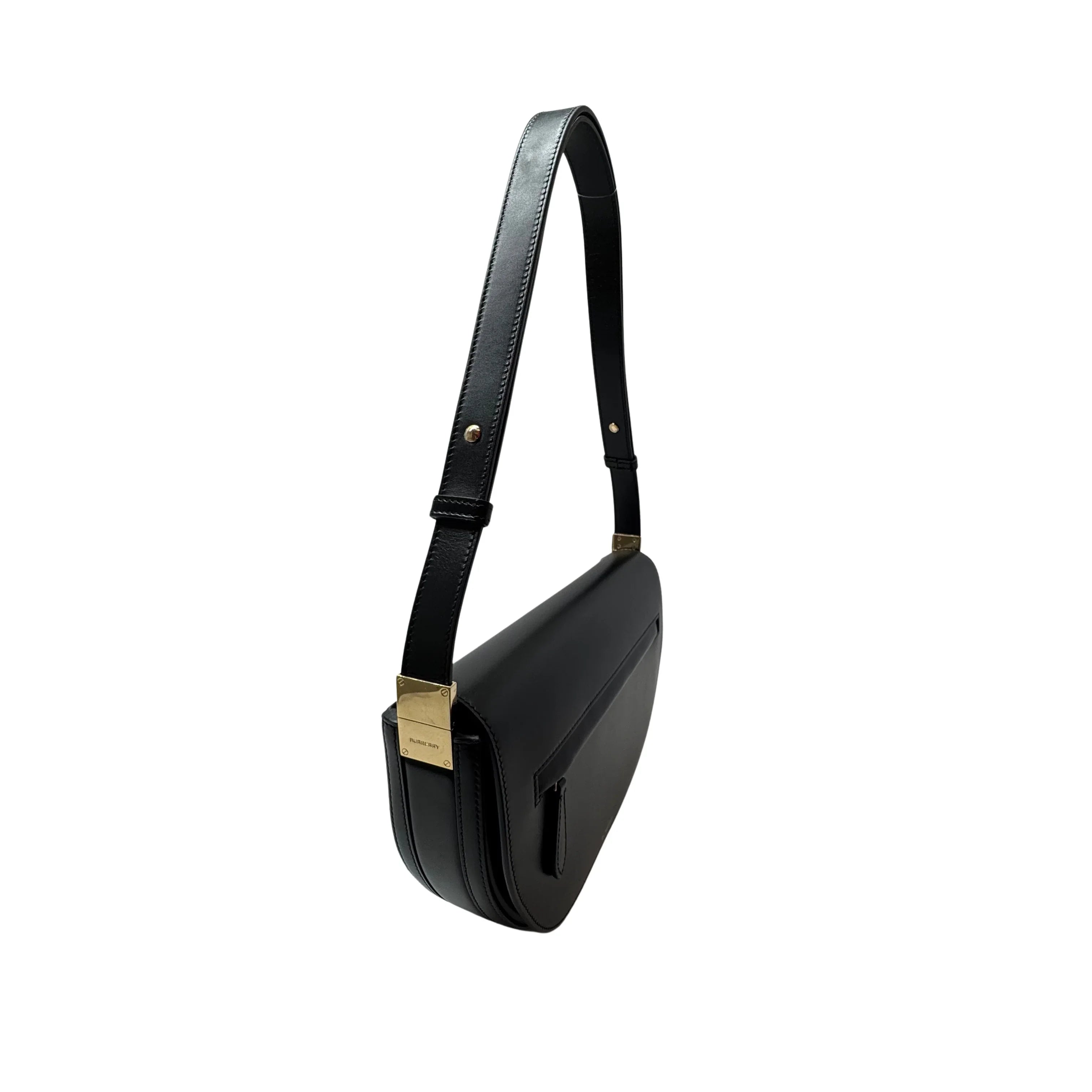 Burberry Small Olympia Handbag Leather Black - Lost Designer
