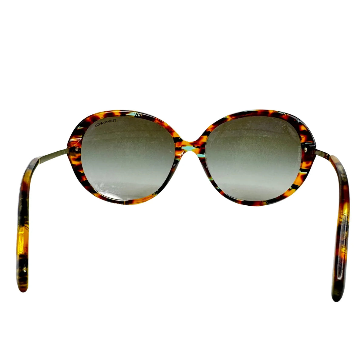 Tiffany & Co. Tortoiseshell Oversized Crystal Arm Sunglasses - Lost Designer