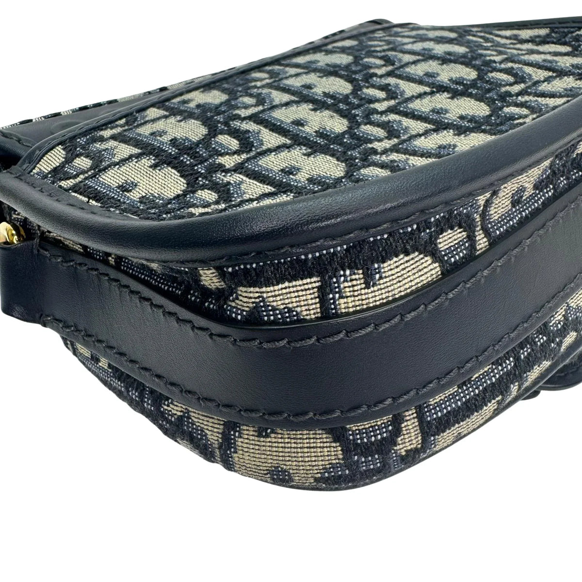 Christian Dior Oblique Small Bobby Flap Shoulder Bag Beige/Black - Lost Designer