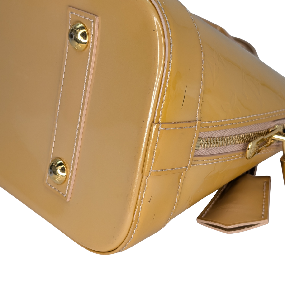 Louis Vuitton Alma Vernis PM Bag Yellow