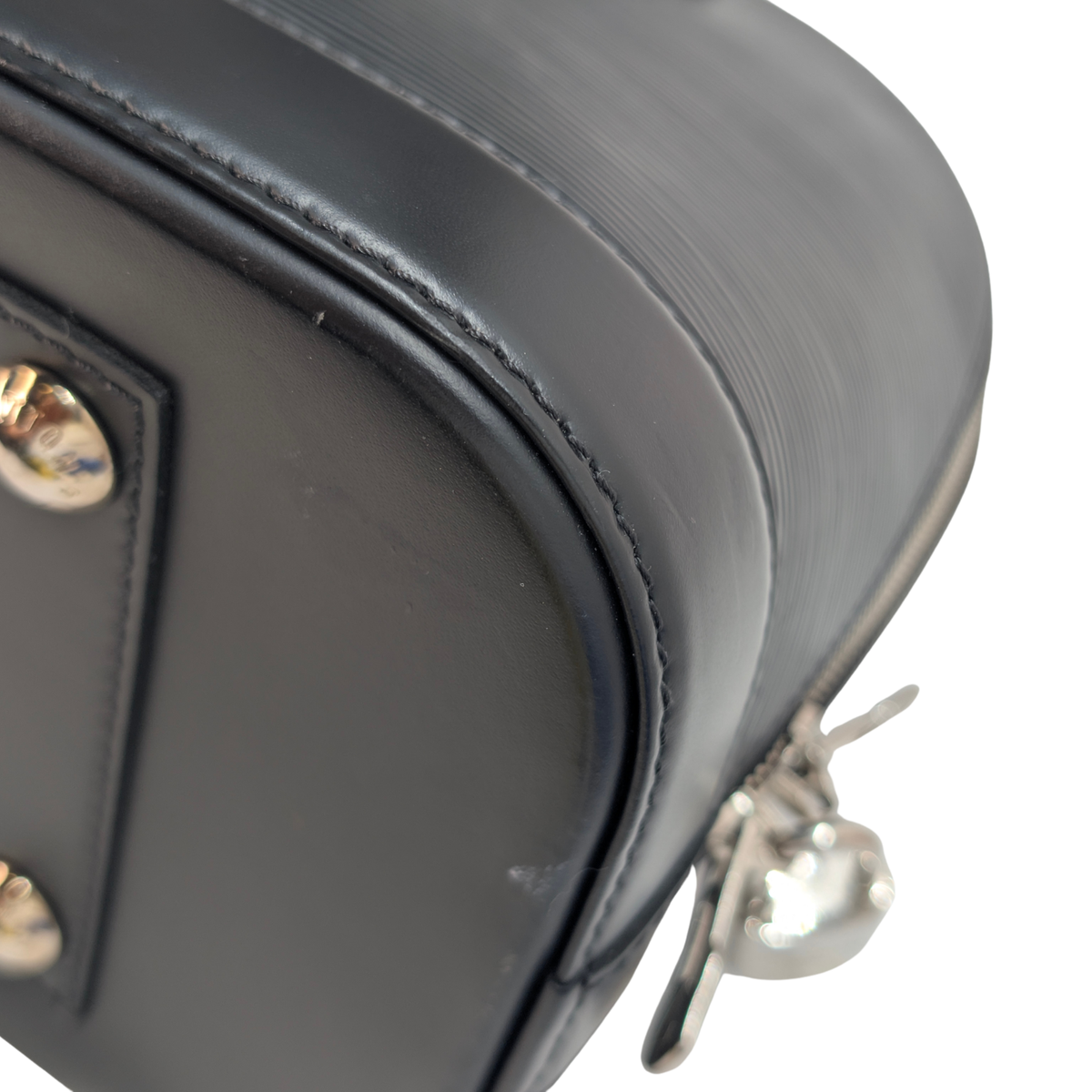 Louis Vuitton Alma MM Handbag Epi Leather Black