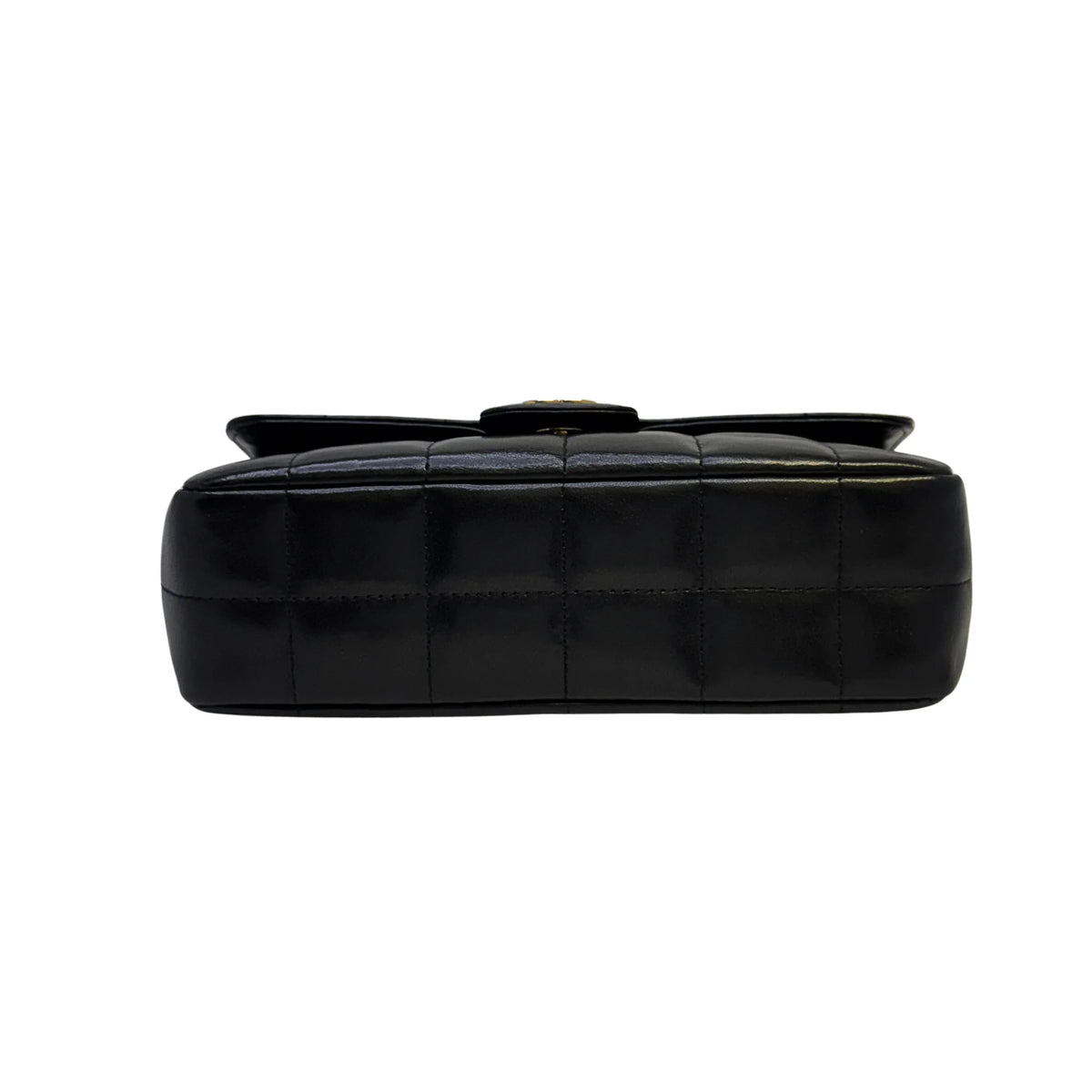 Chanel Bar Quilted Shoulder Bag Leather Black - Lost Designer