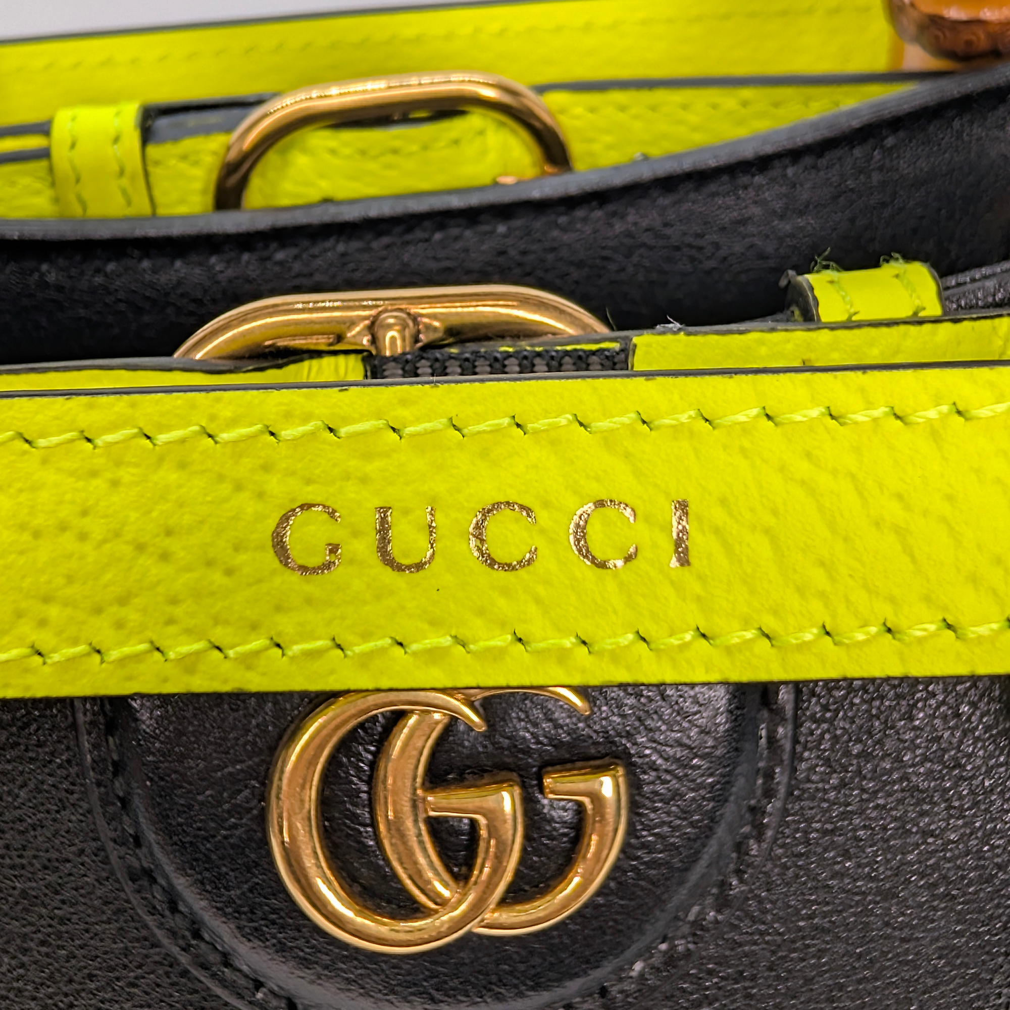 Gucci Mini Diana Bamboo Tote Bag Black