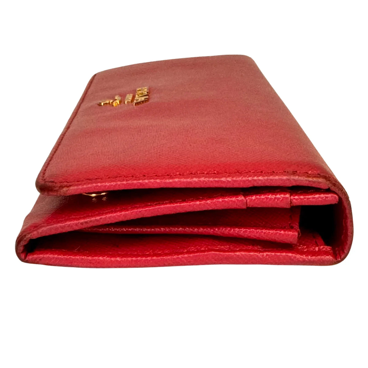Prada Vitello Daino Continental Flap Wallet in Pink - Lost Designer