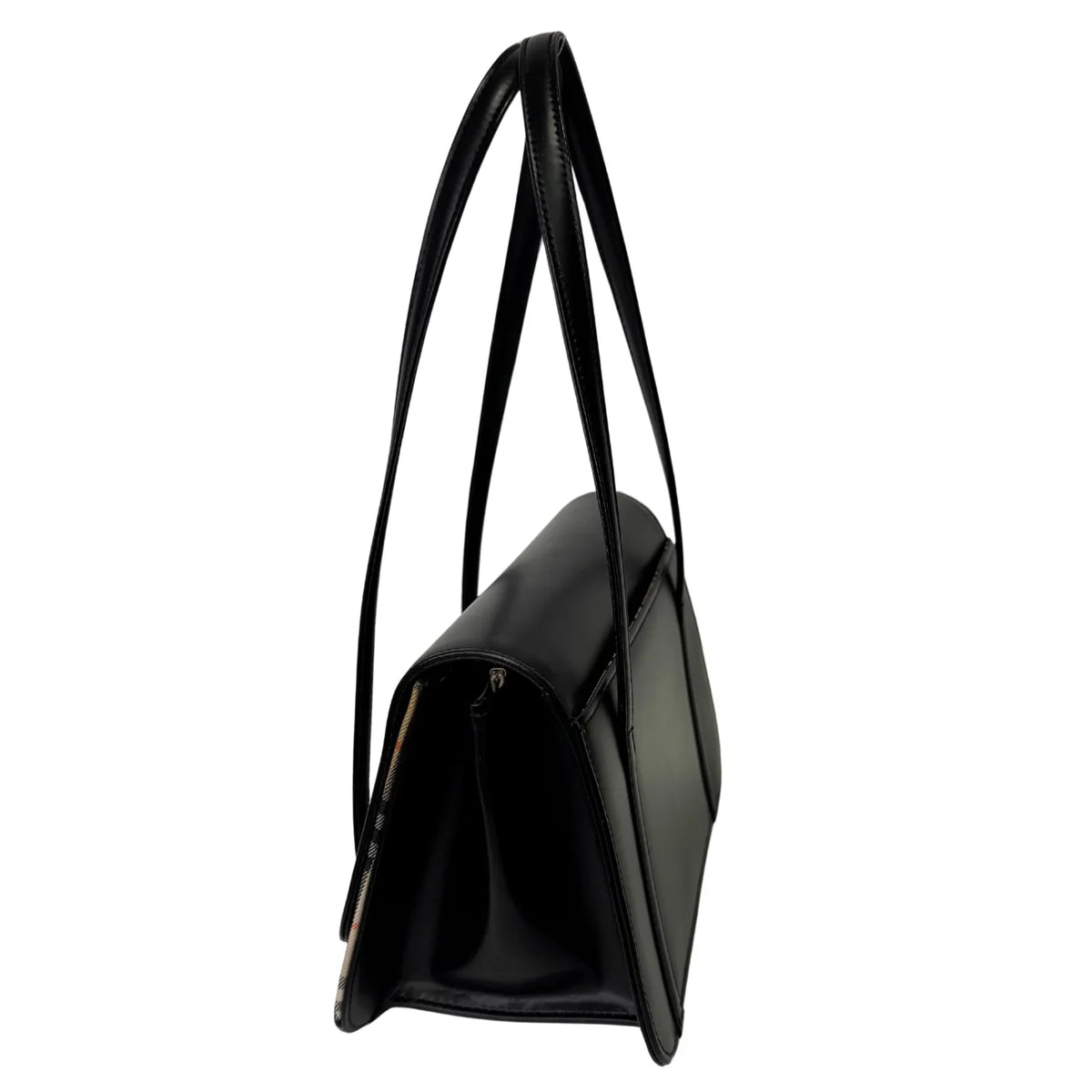 Burberry Nova Check Leather Flap Shoulder Bag - Lost Designer