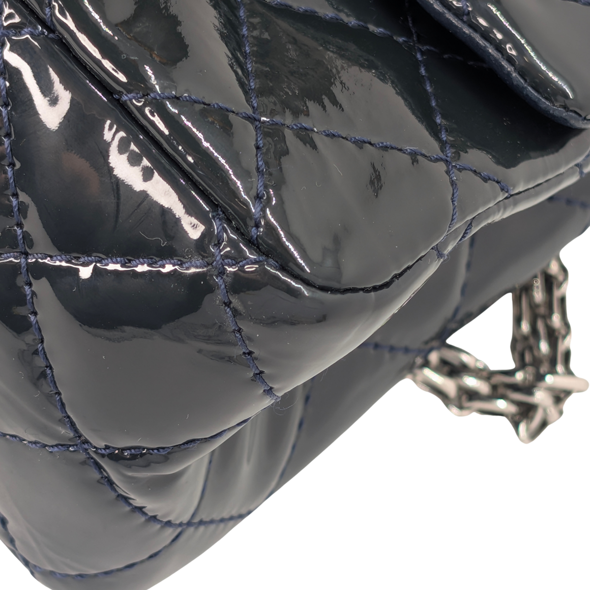Chanel 2.55 Reissue 226 Patent Forest Green Bag