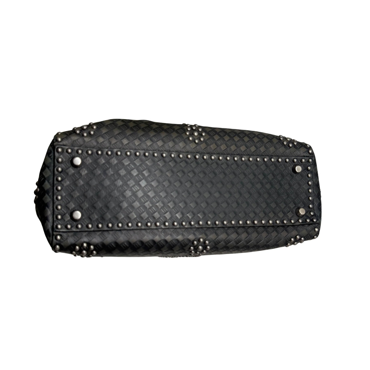 Christian Dior Large Lady Dior Studded Handbag Black - Lost Designer