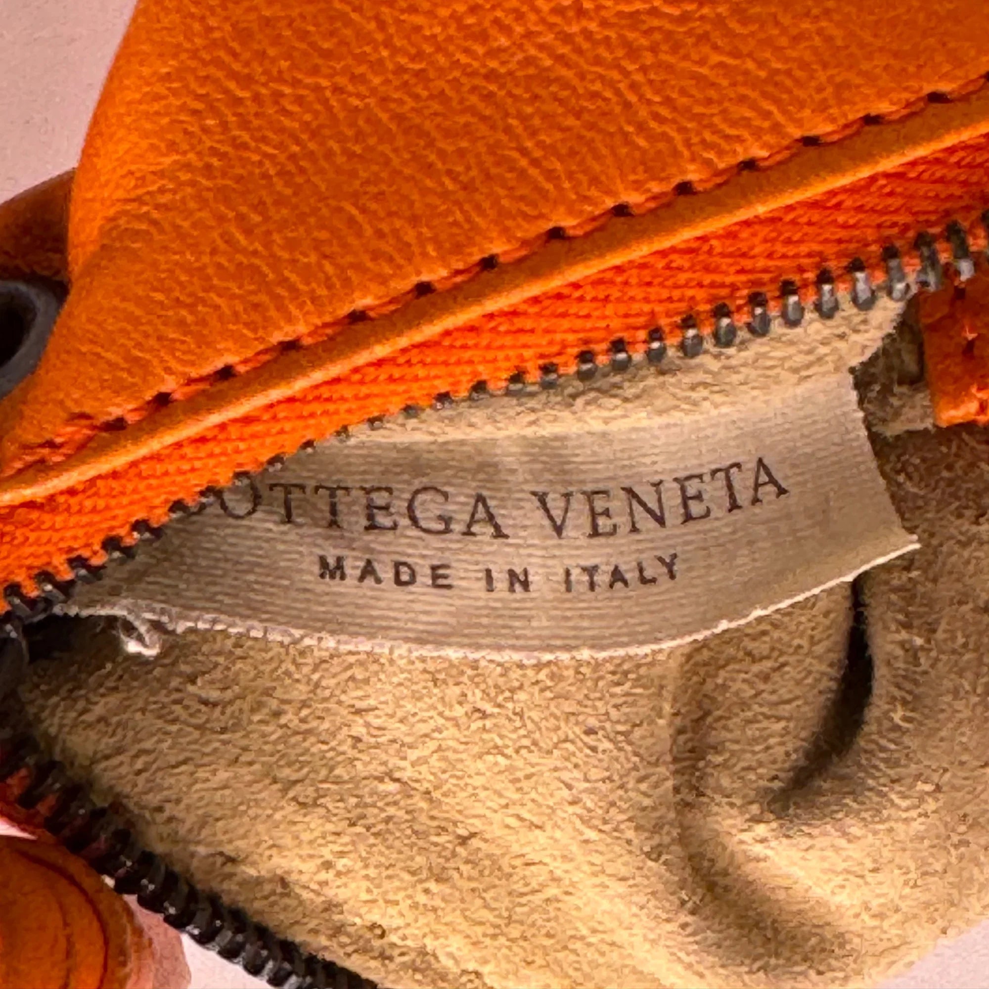 Bottega Veneta Orange Leather Mini Handbag - Lost Designer