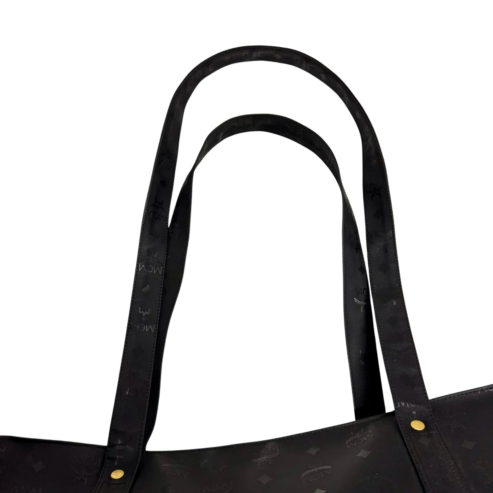MCM Large Visetos Nylon Tote Bag Black - Lost Designer