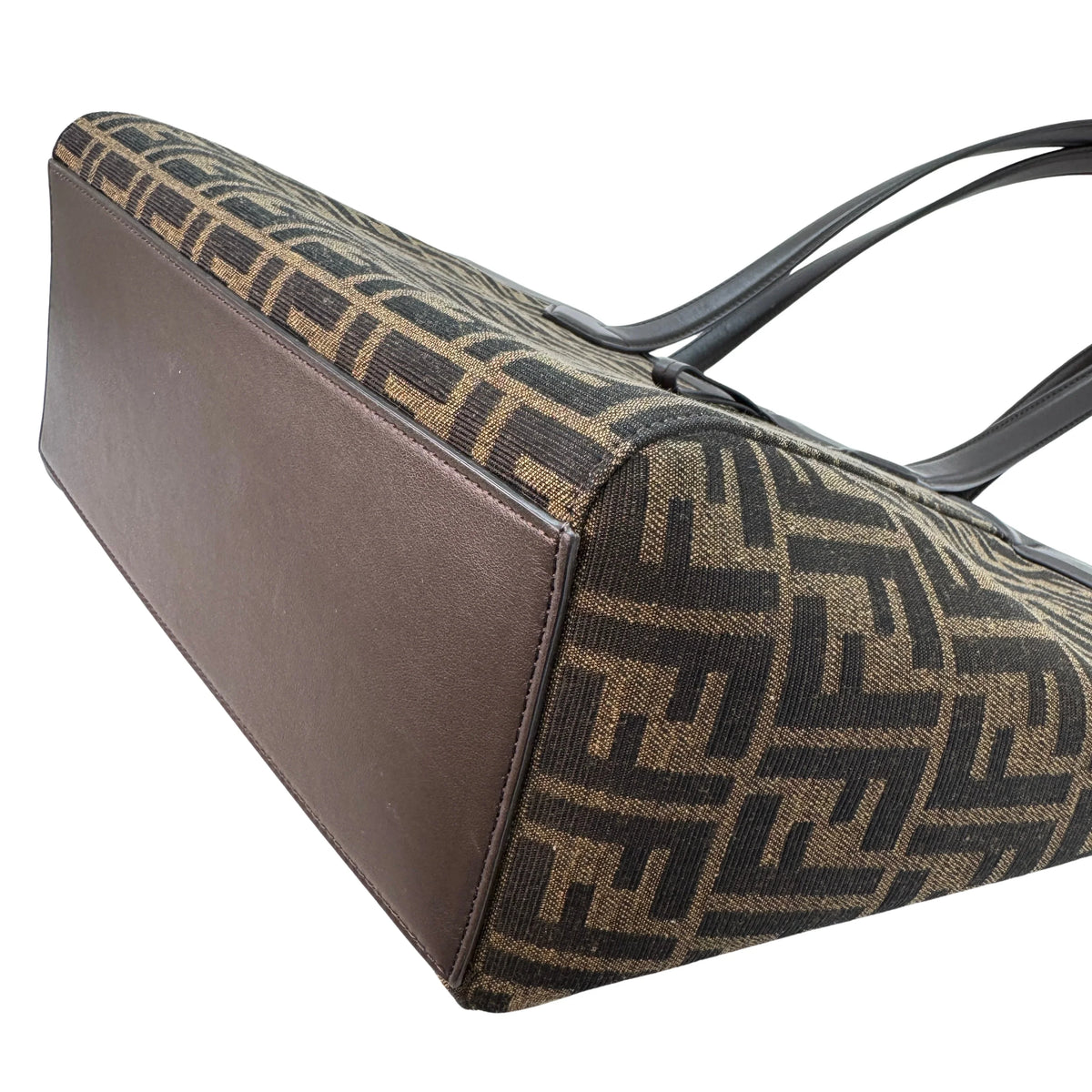 Fendi Origami Medium Fabric Tote Bag Brown - Lost Designer