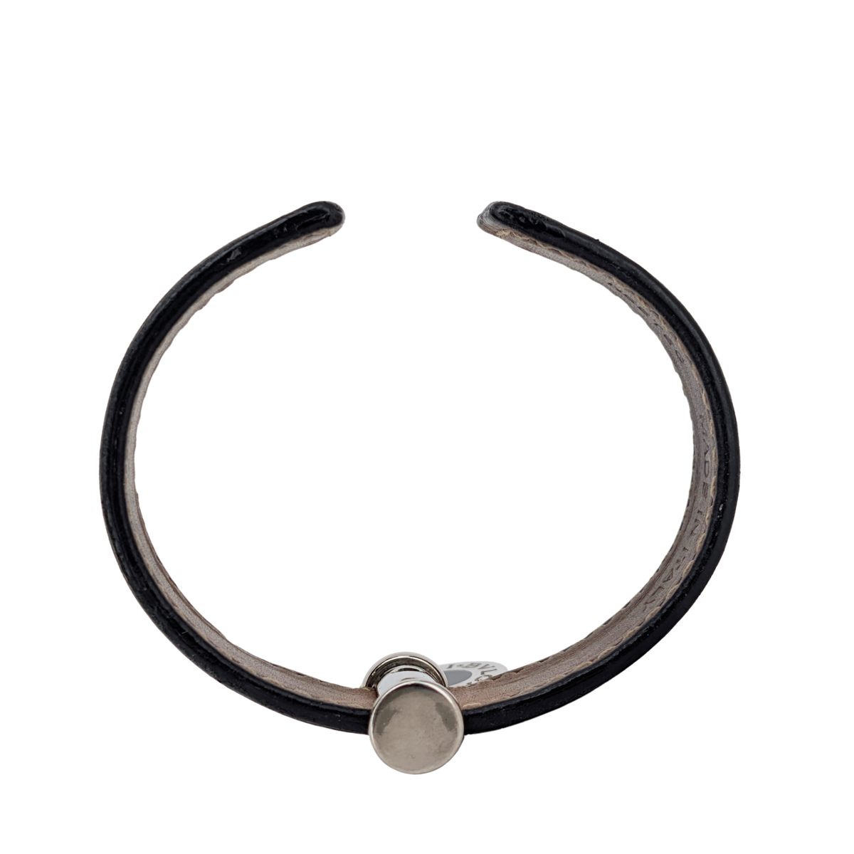 Bvlgari Leather Bangle Cuff Bracelet