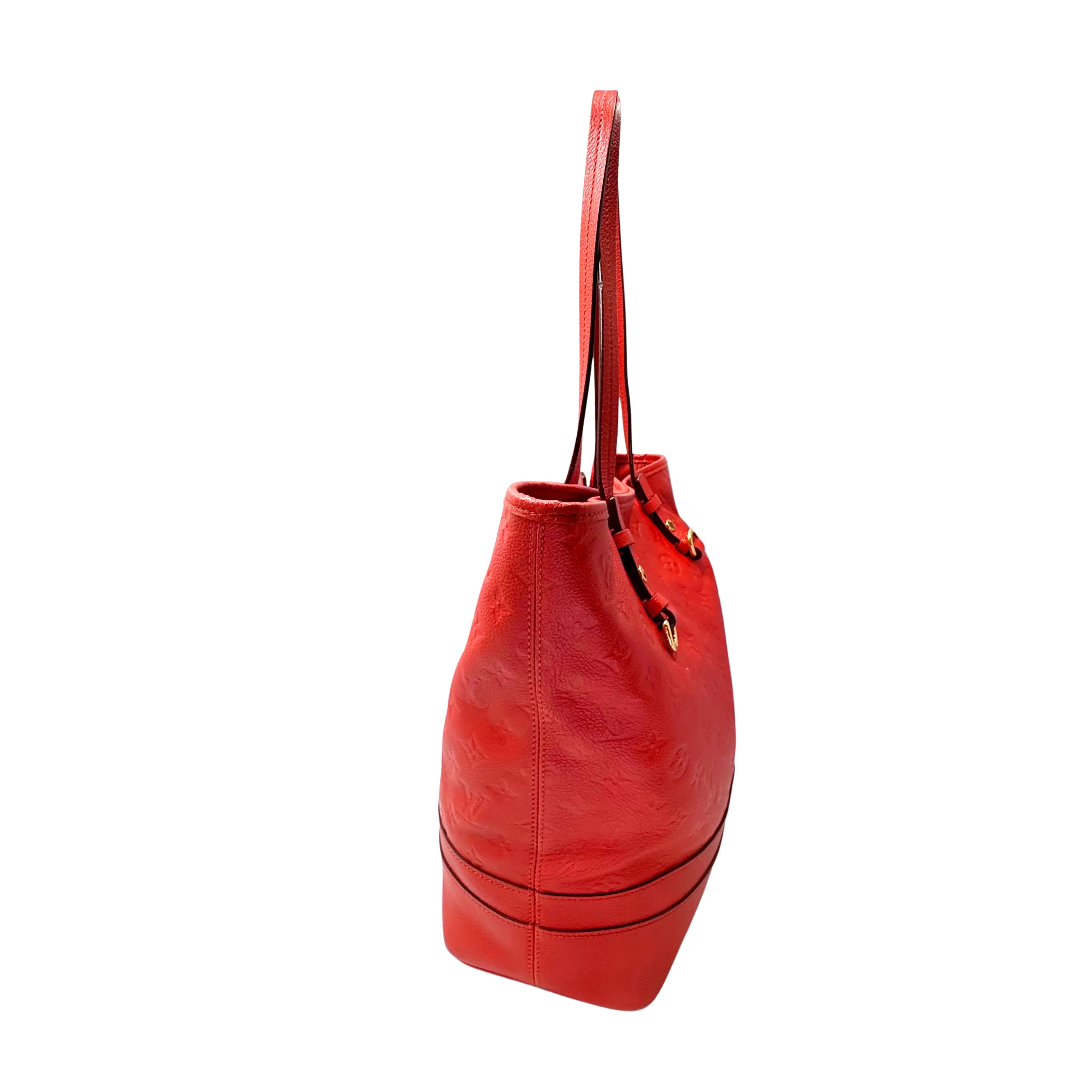 Louis Vuitton Empreinte Citadine Tote Bag Leather Red - Lost Designer