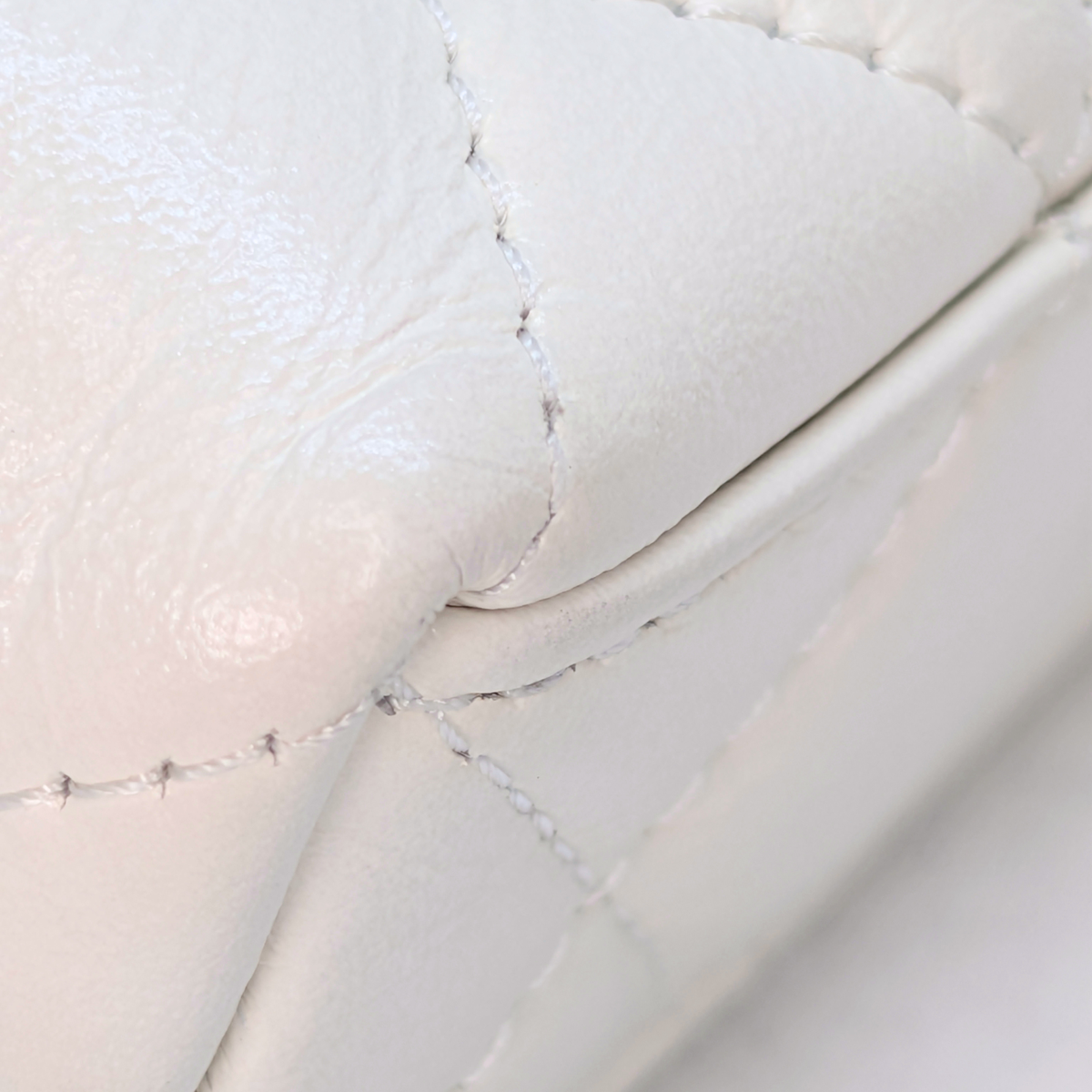 Chanel Mini Nano Kelly Shopper Tote Bag White