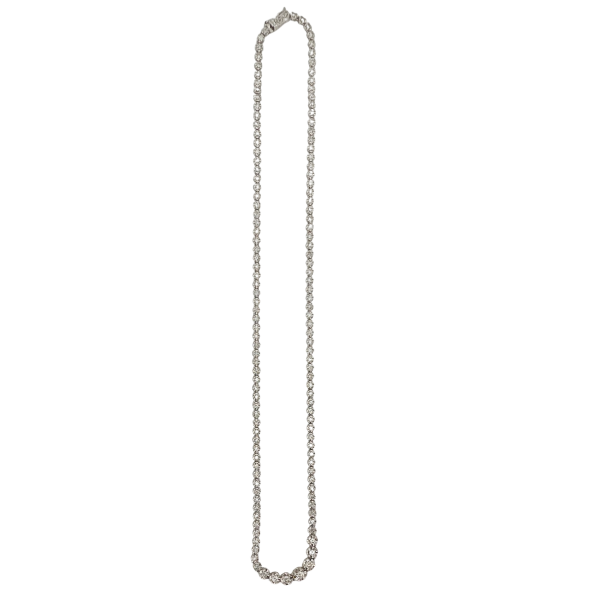 3.00Ct Natural Diamond Tennis Necklace on Platinum