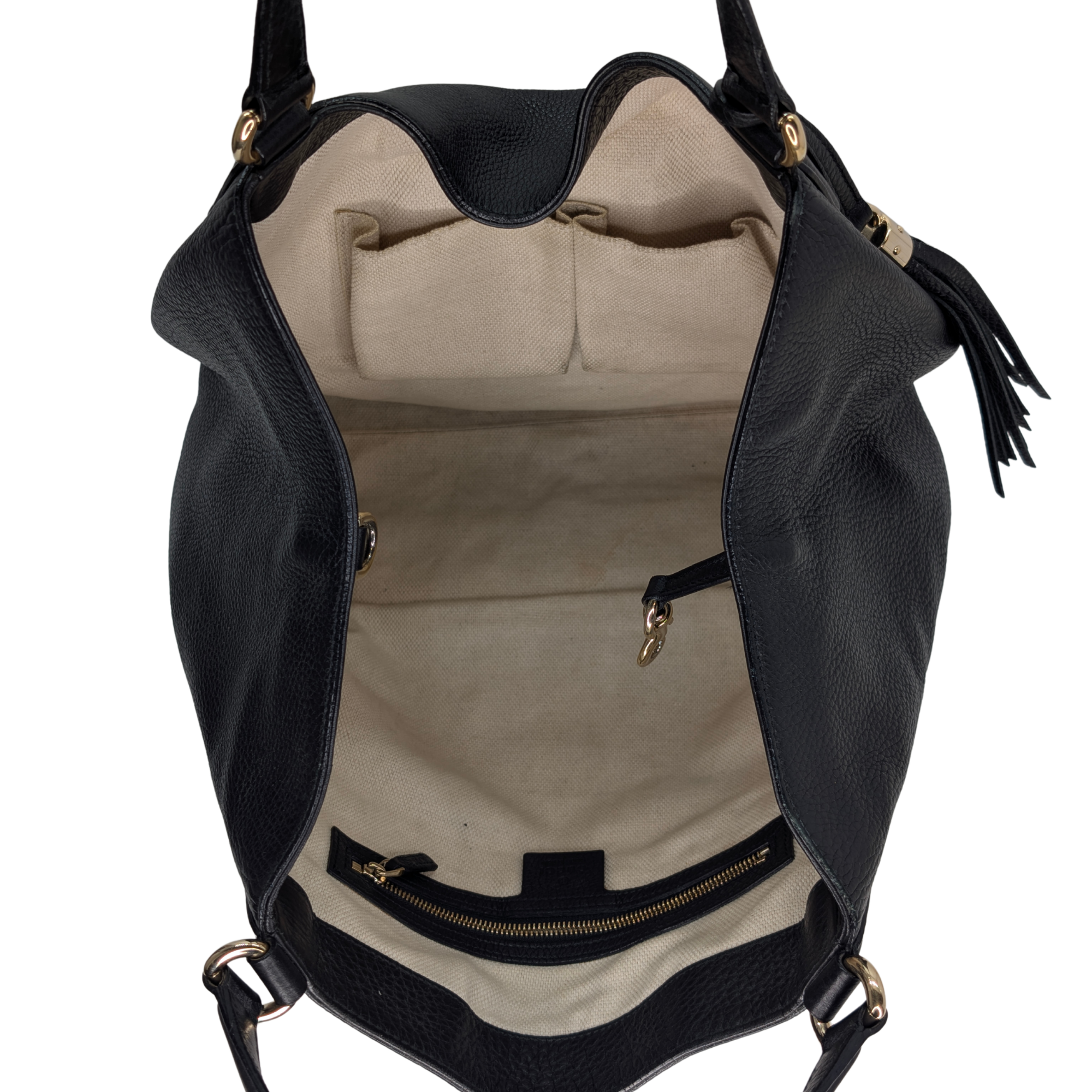 Gucci Soho Large Shoulder Tote Bag Black