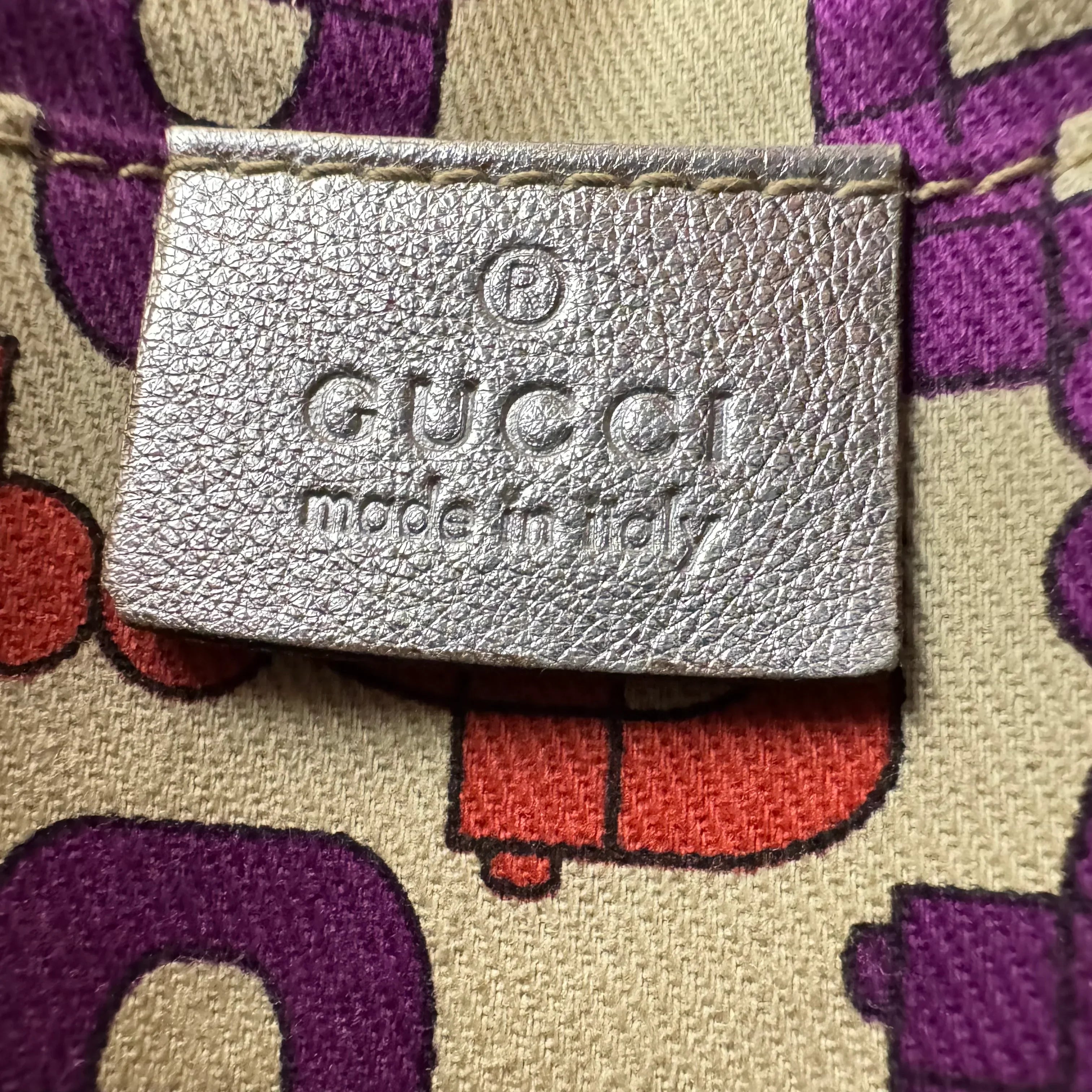 Gucci Guccissima Small Britt Tassel Shoulder Bag – Silver - Lost Designer
