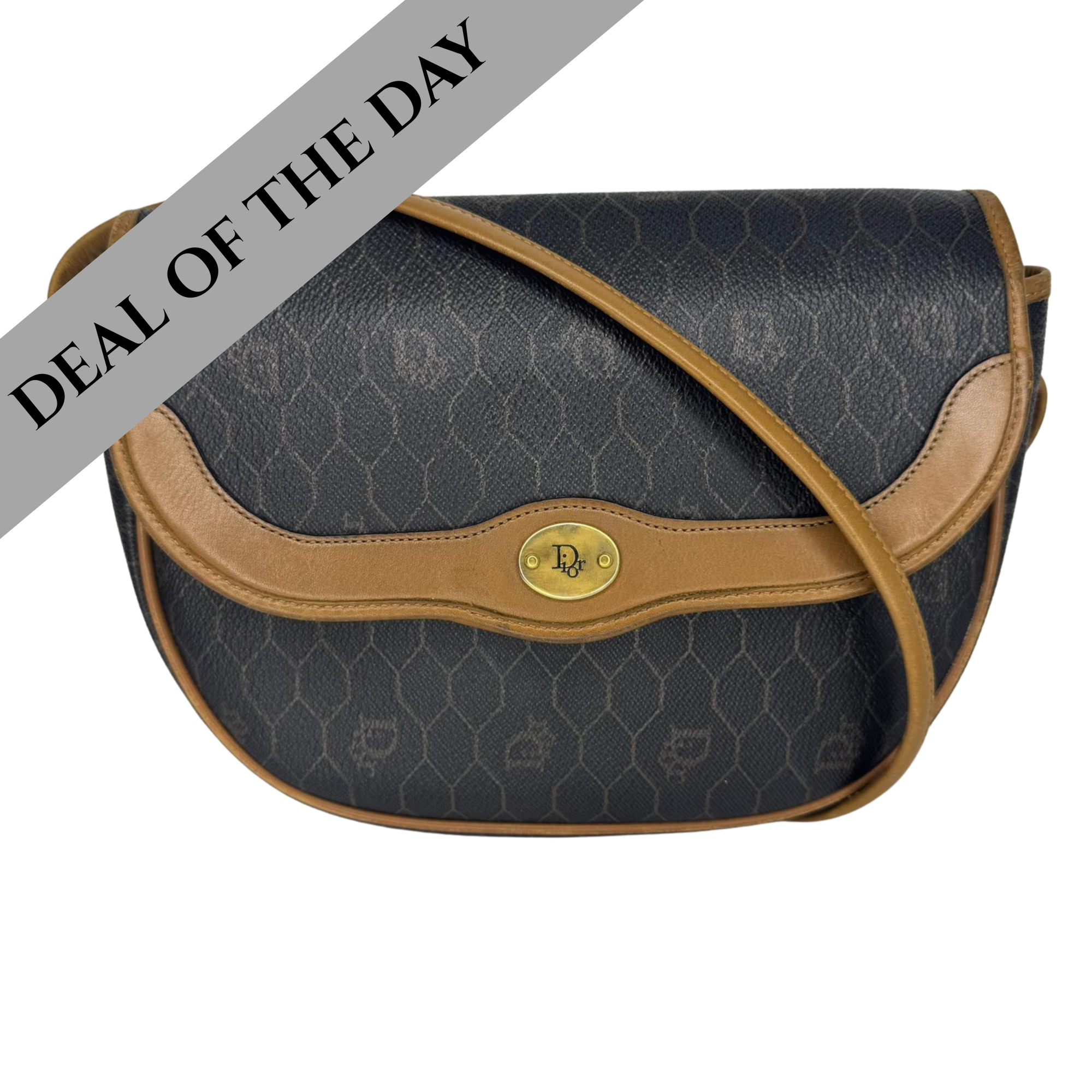 Deal Of The Day - Christian Dior Honeycomb Canvas Shoulder Bag