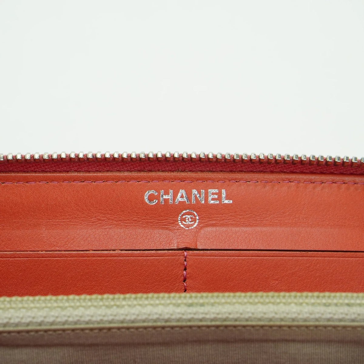 Chanel Orange Enamel Matelassé Wallet - Lost Designer