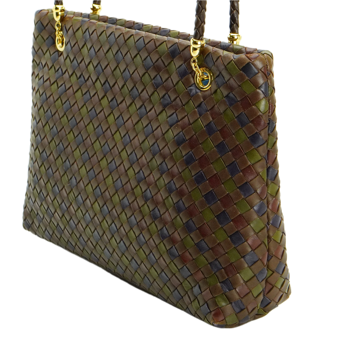 Bottega Veneta Multicoloured Khaki Leather Handbag - Lost Designer