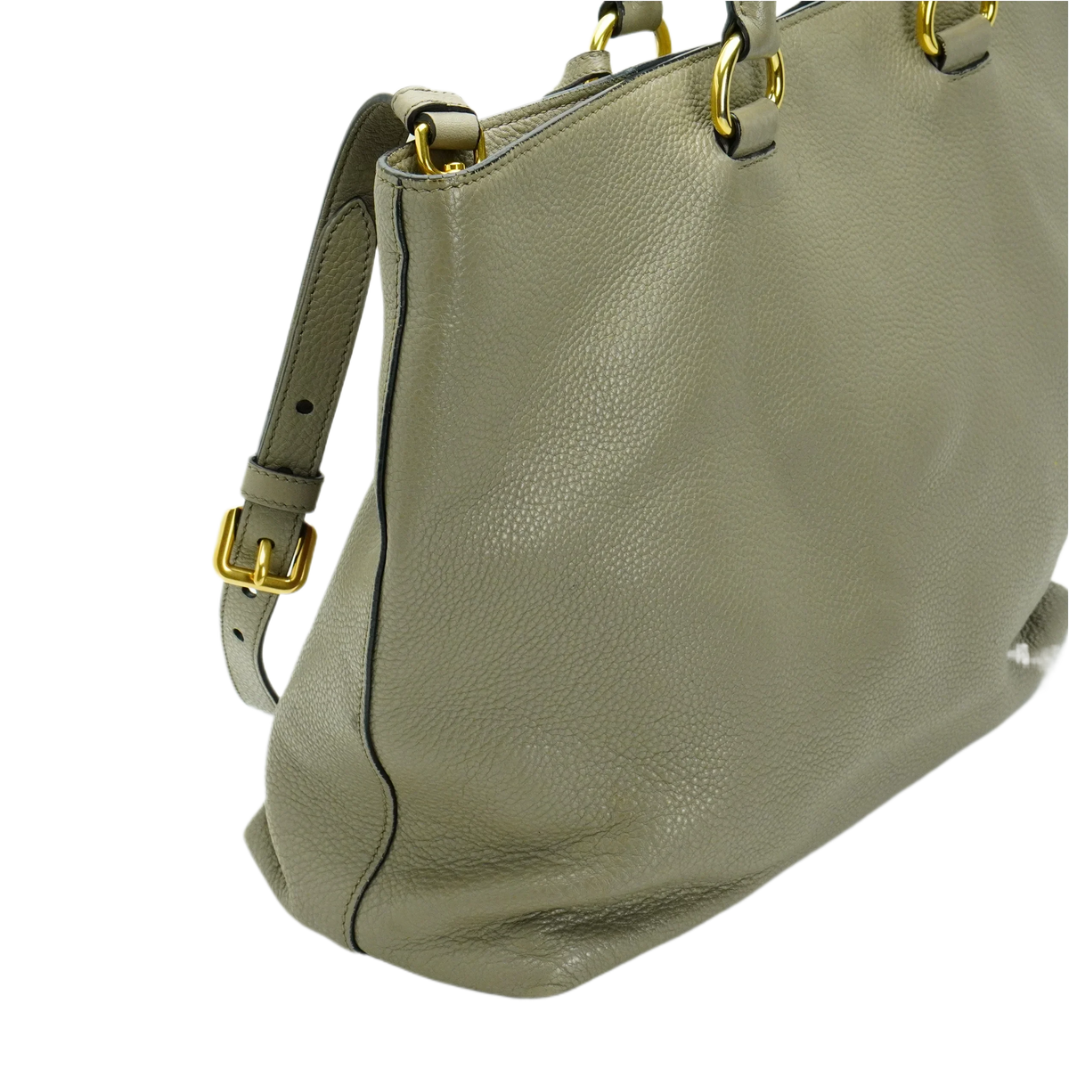 Prada Grey Vitello Daino Handbag - Lost Designer
