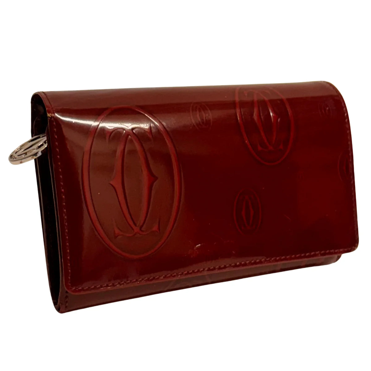 Cartier Long Leather Wallet Deep Red - Lost Designer