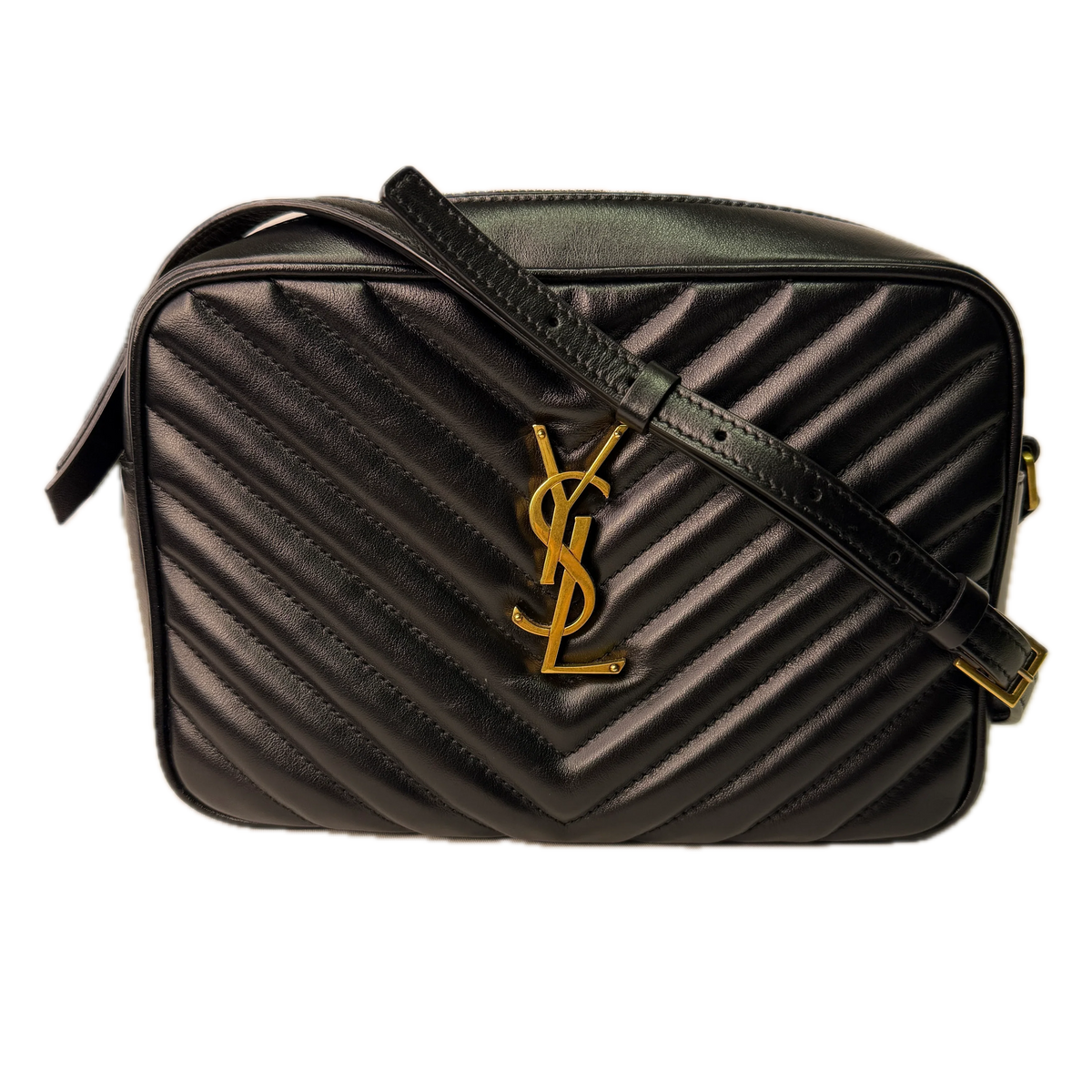 Saint Laurent Lou Quilted Camera Bag Leather Black - Lost Designer
