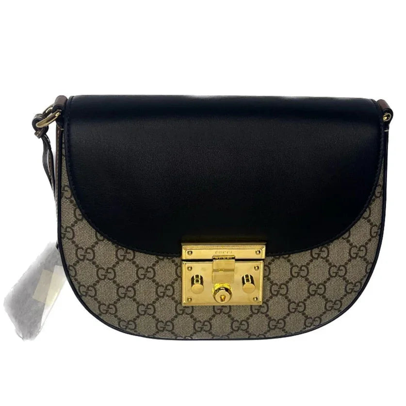 Gucci Padlock Medium GG Supreme Saddle Messenger Bag - Lost Designer